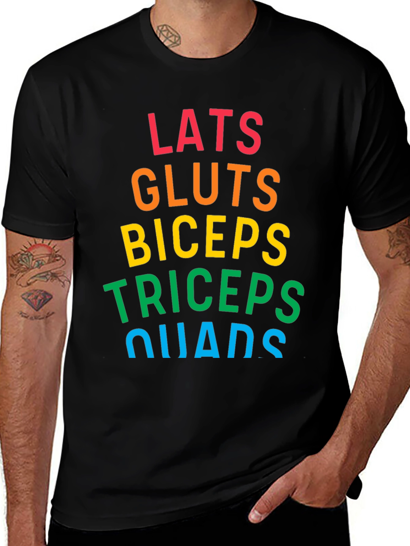 Muscle Group Rainbow T-Shirt - Gym Workout Apparel
