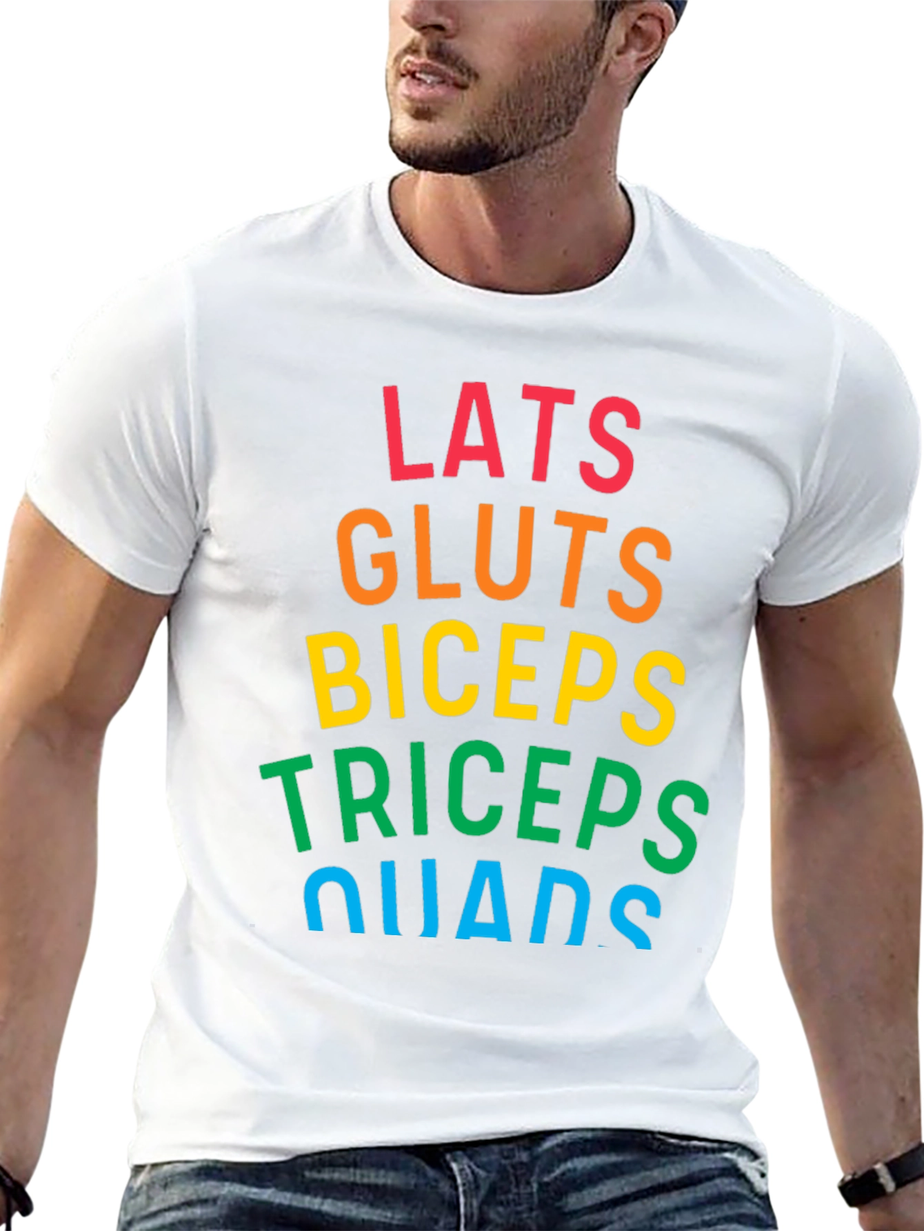 Muscle Group Rainbow T-Shirt - Gym Workout Apparel