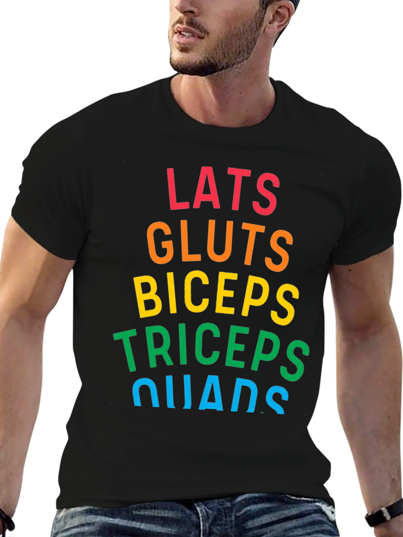 Muscle Group Rainbow T-Shirt - Gym Workout Apparel