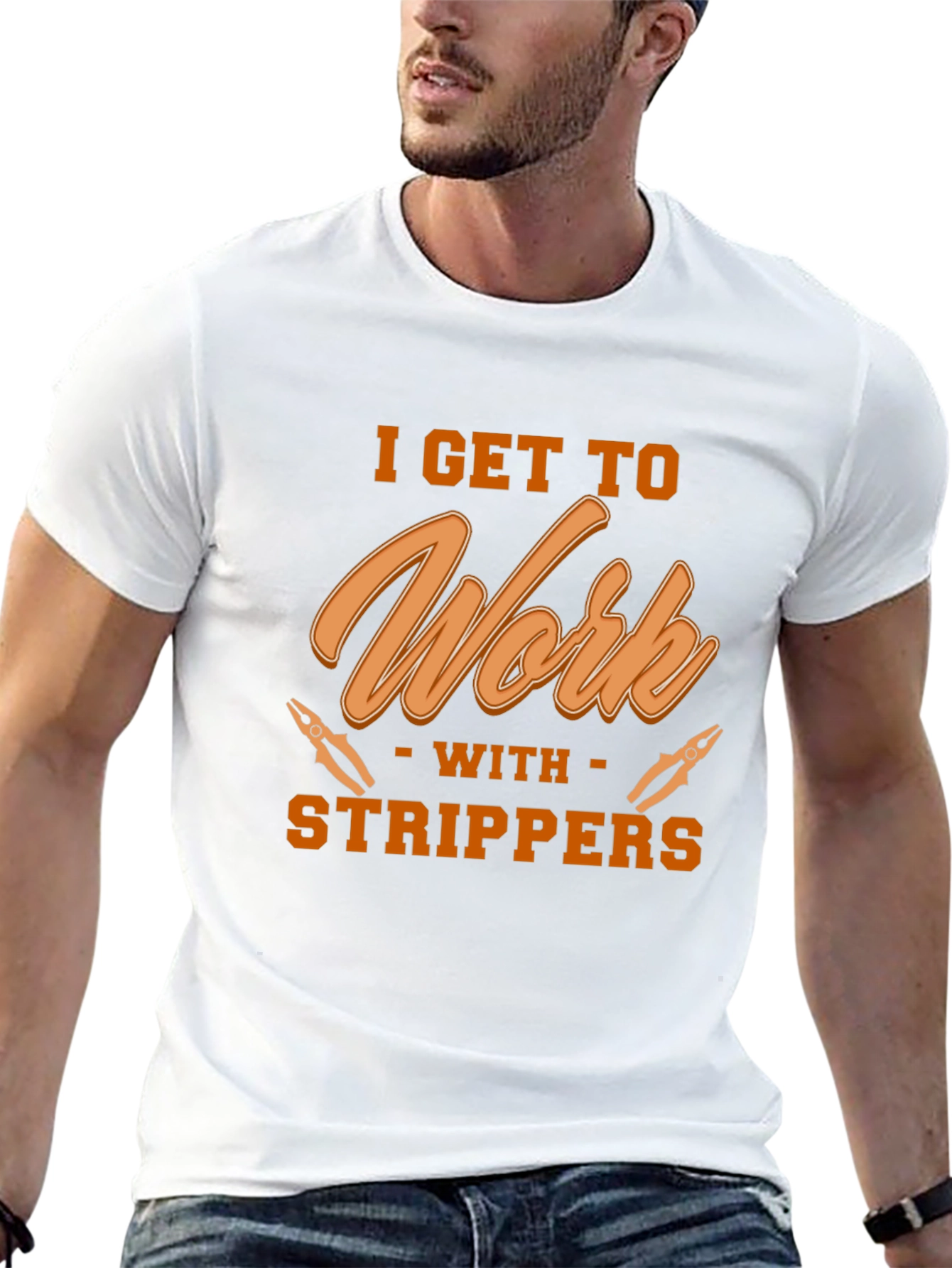 I Get To Work With Strippers Black T-Shirt