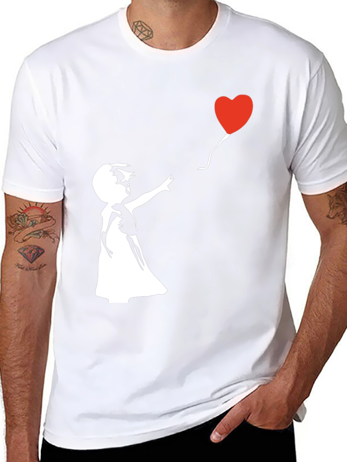 Heart Balloon Graphic Tee - Stylish Streetwear