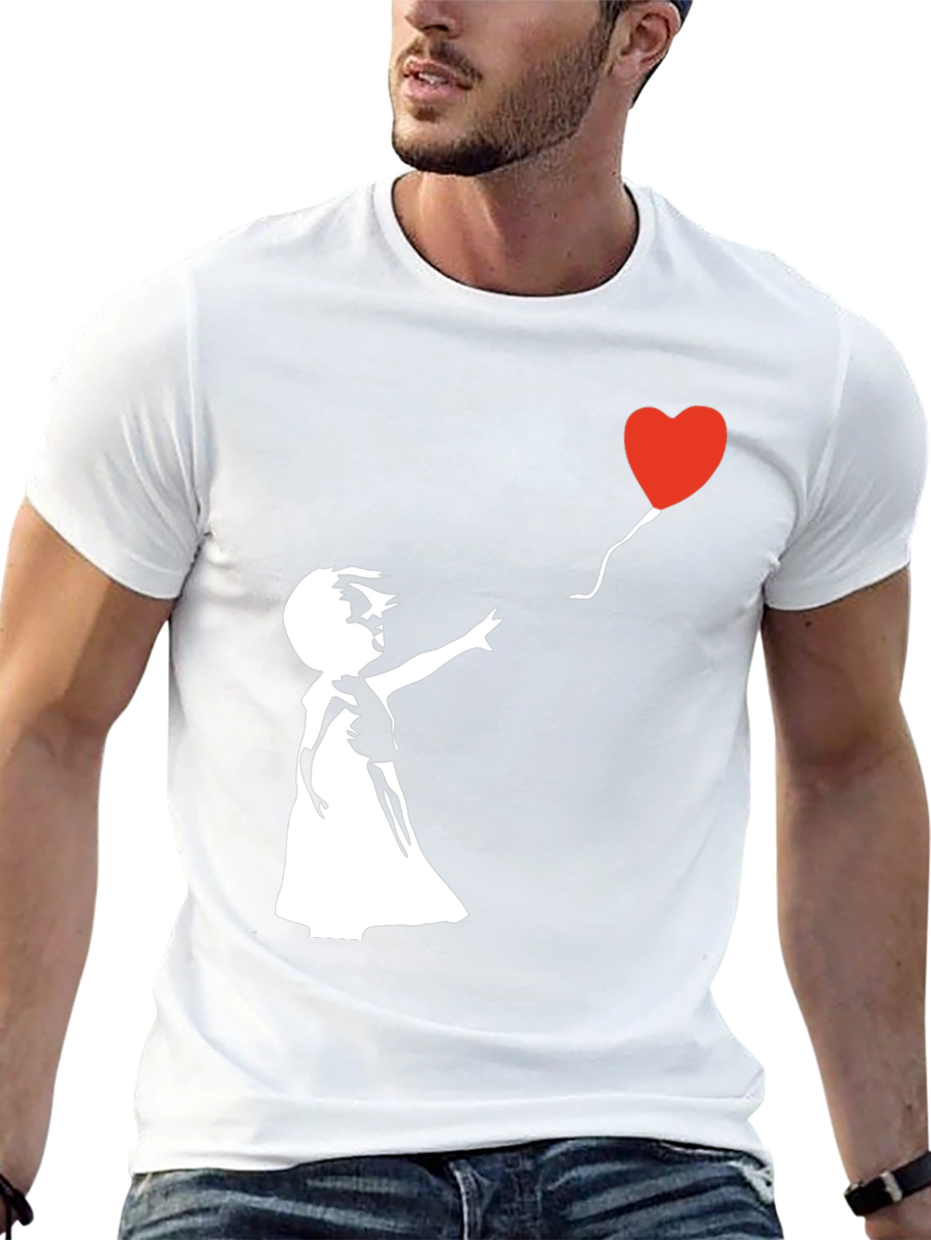 Heart Balloon Graphic Tee - Stylish Streetwear