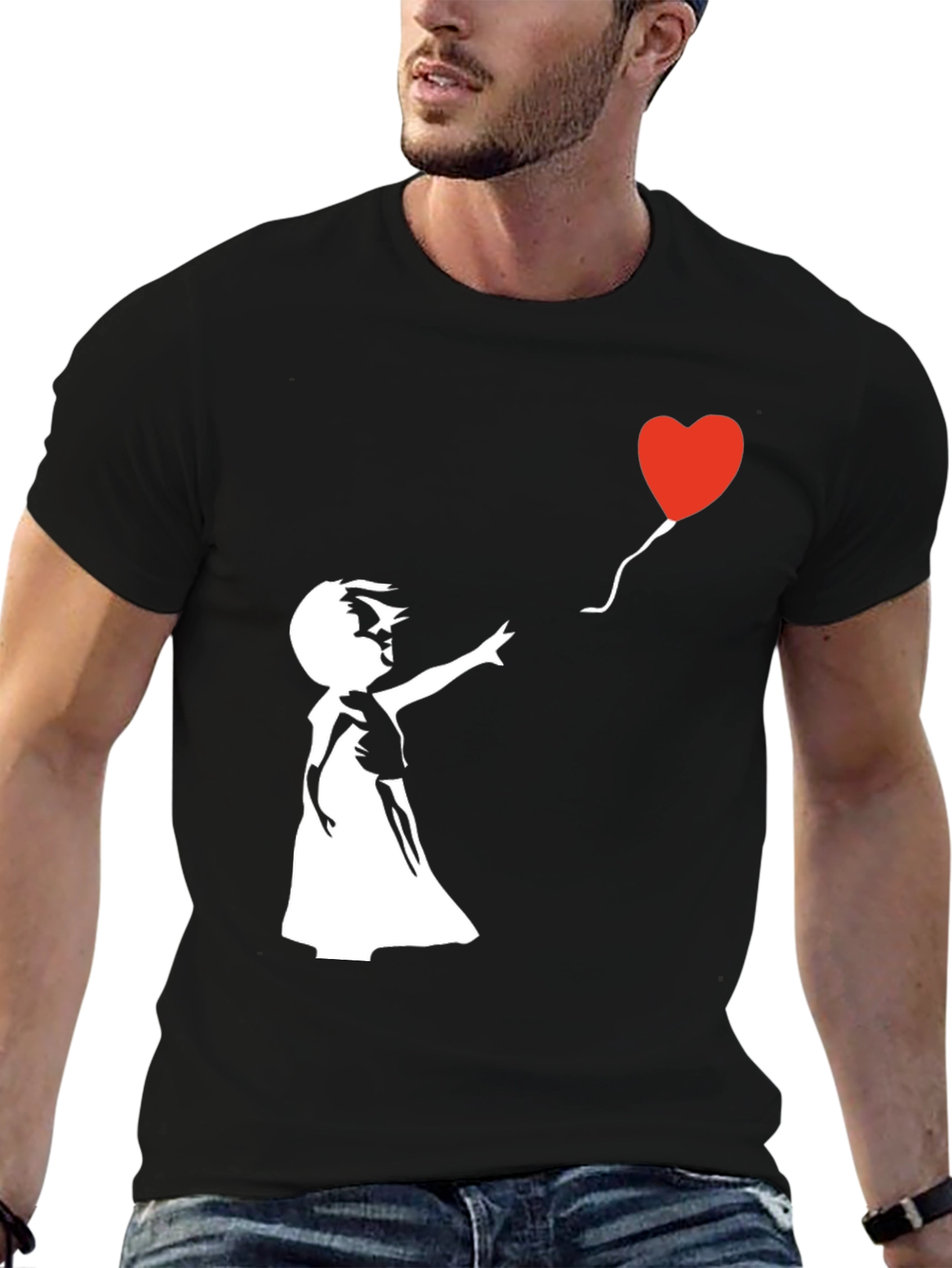 Heart Balloon Graphic Tee - Stylish Streetwear