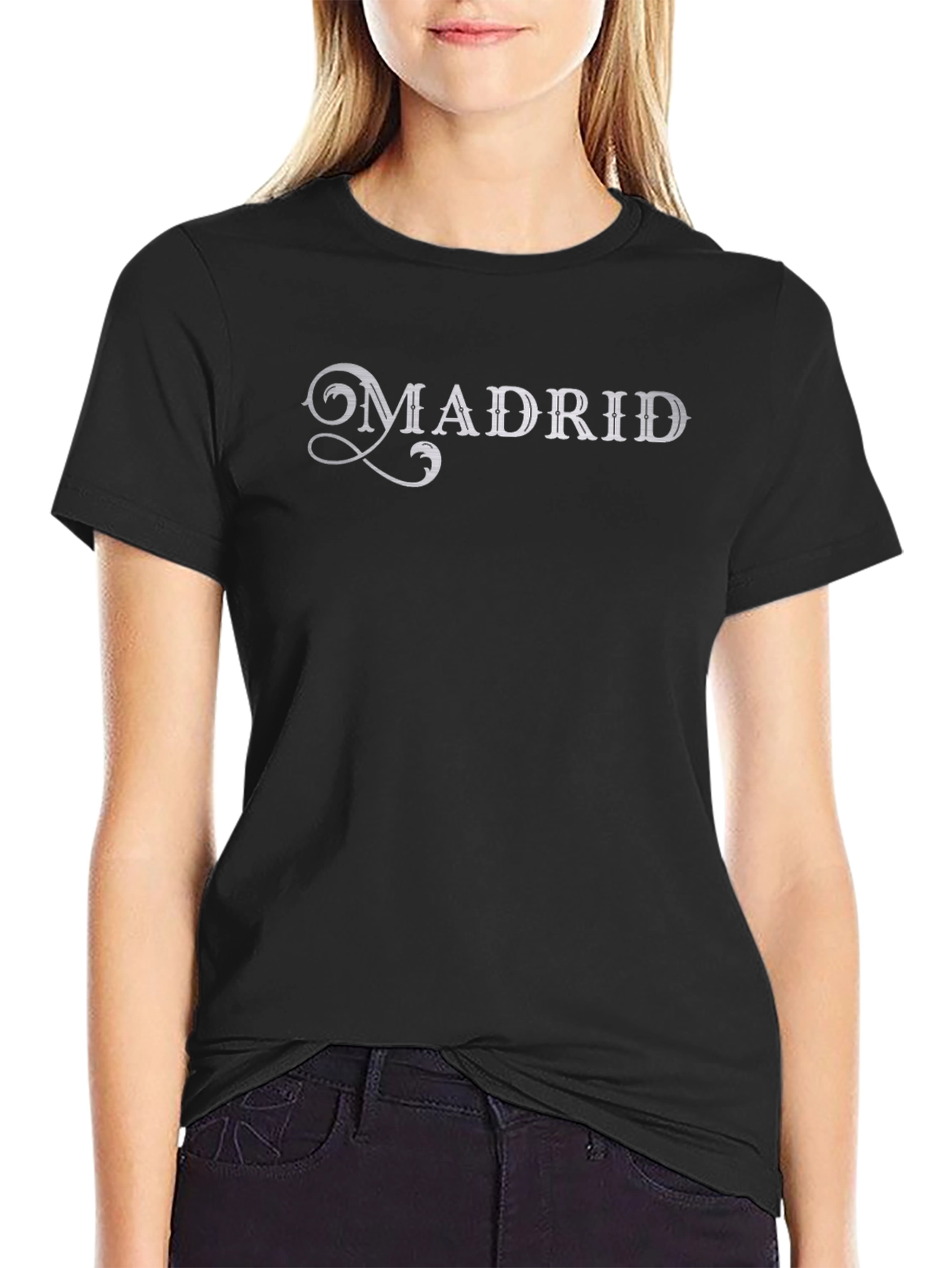 Madrid Graphic T-Shirt - Casual Black Tee