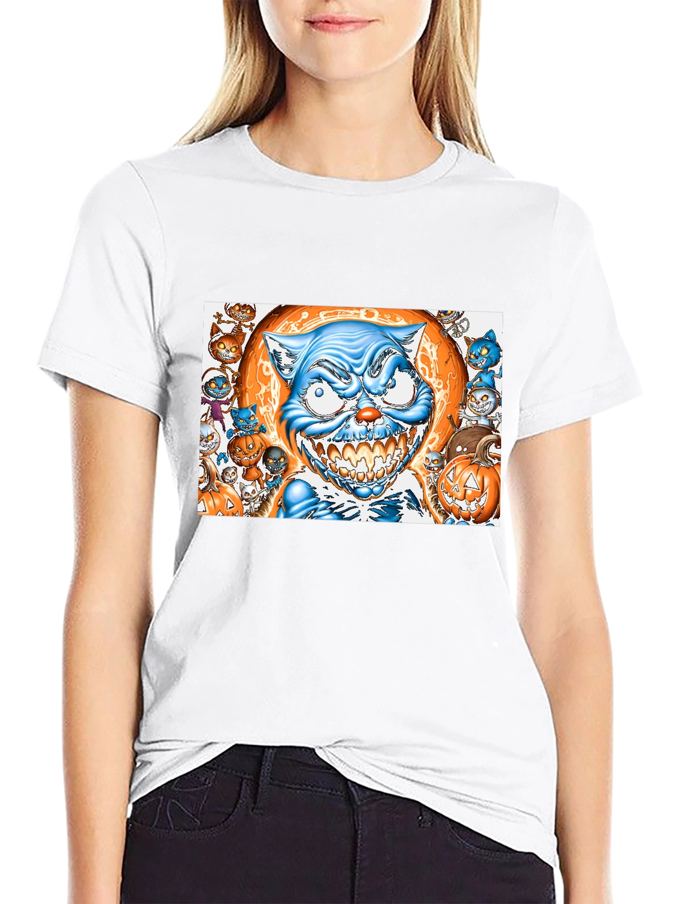 Spooky Cat Halloween T-Shirt