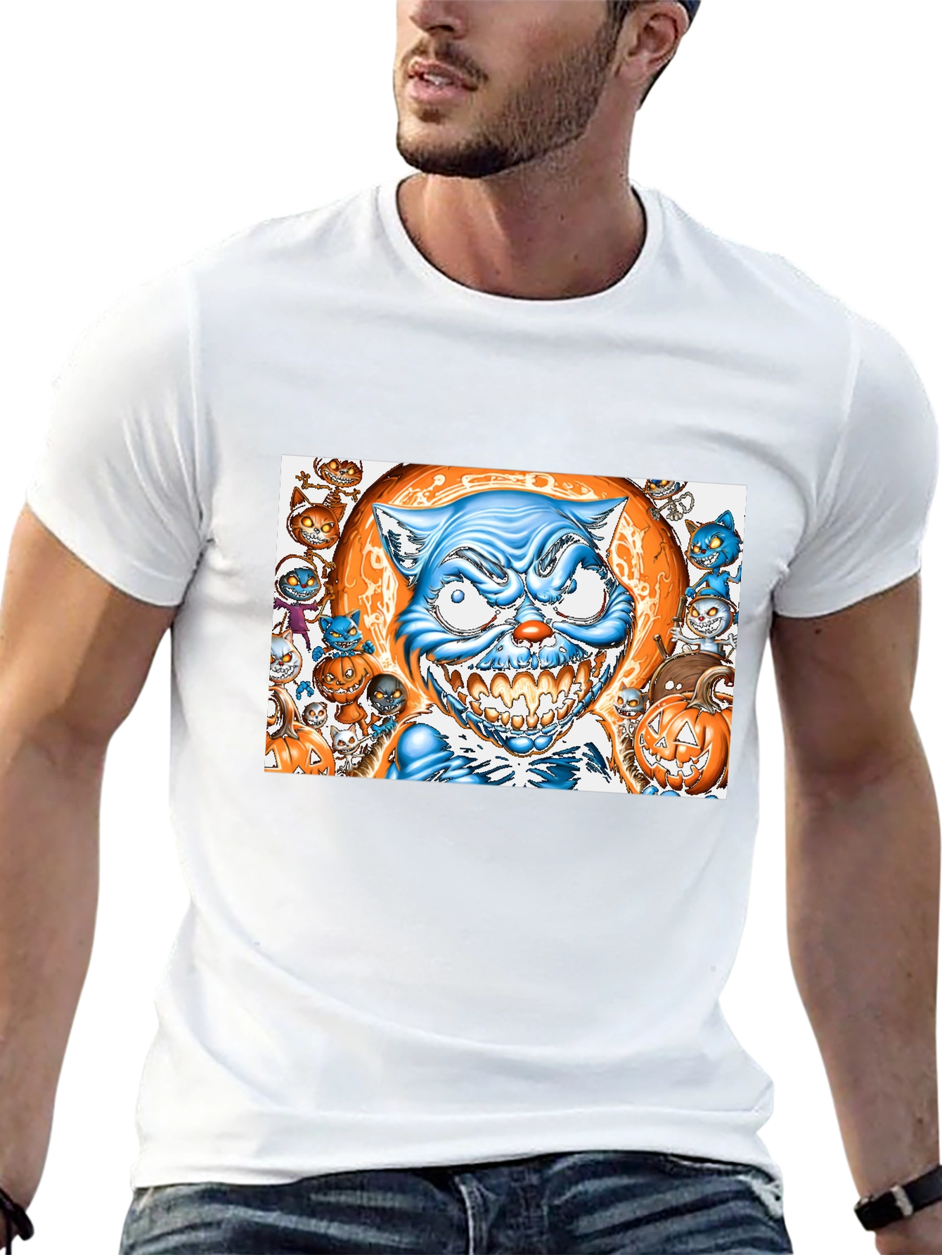 Spooky Cat Halloween T-Shirt