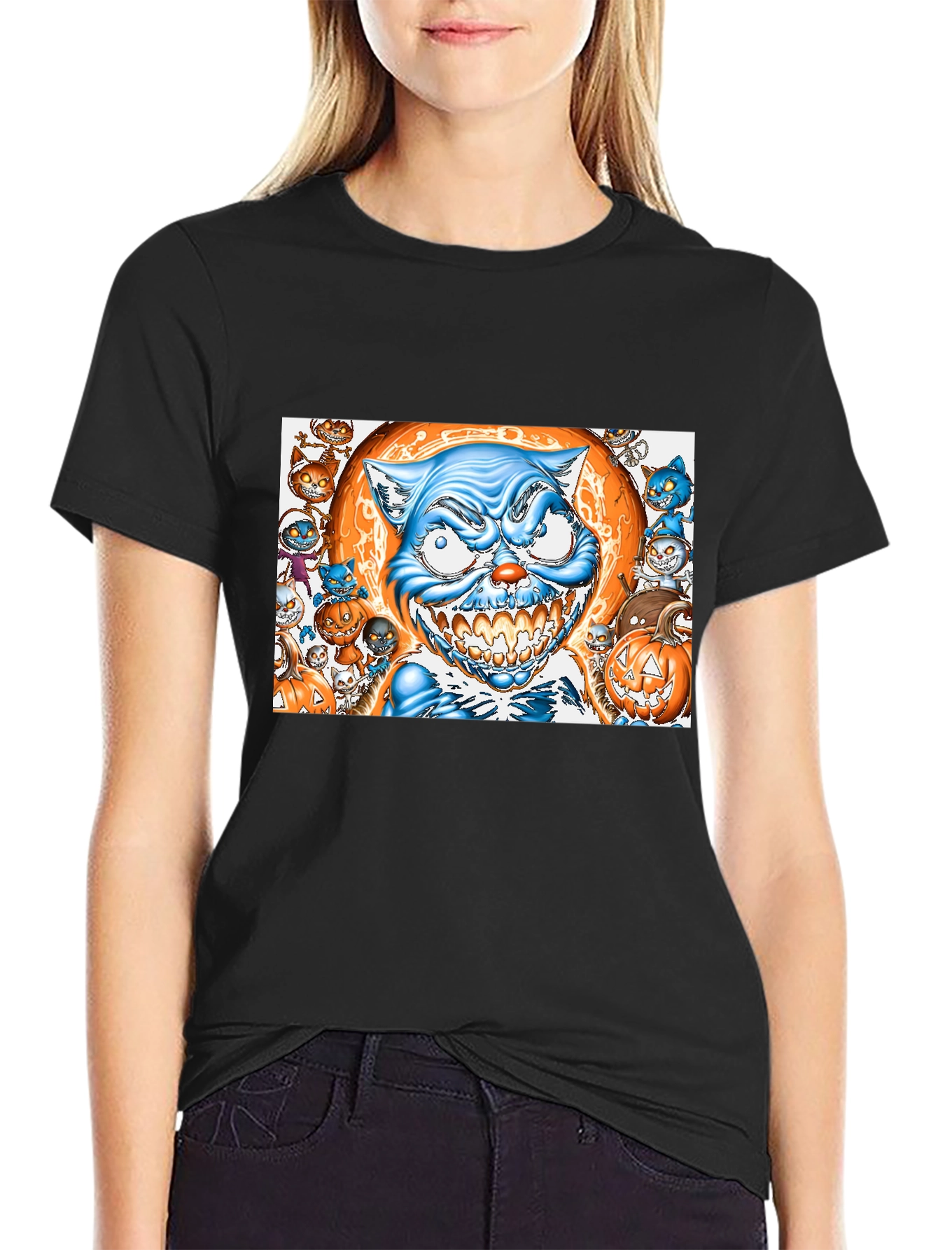 Spooky Cat Halloween T-Shirt