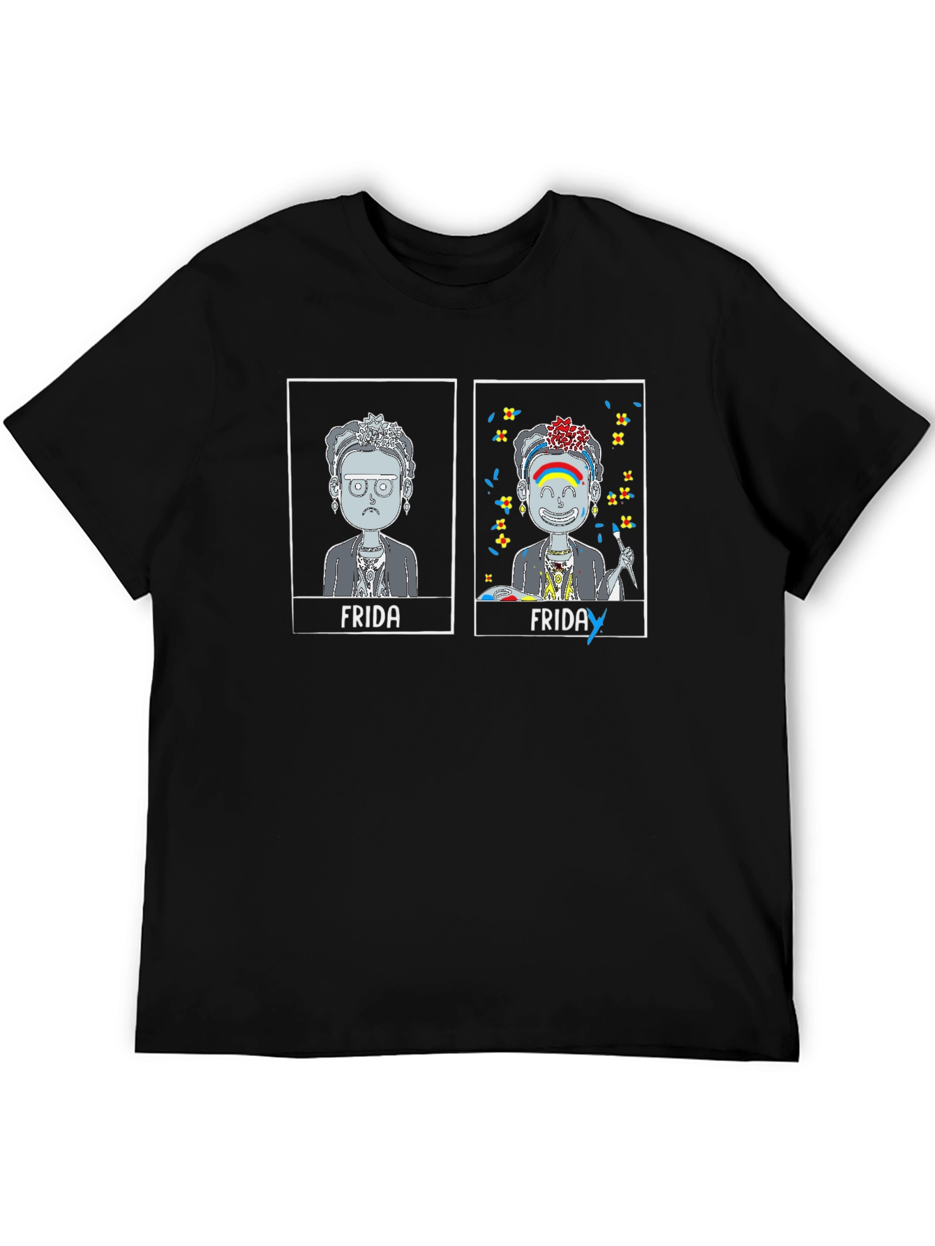 Frida Kahlo T-Shirt: Sad vs Happy