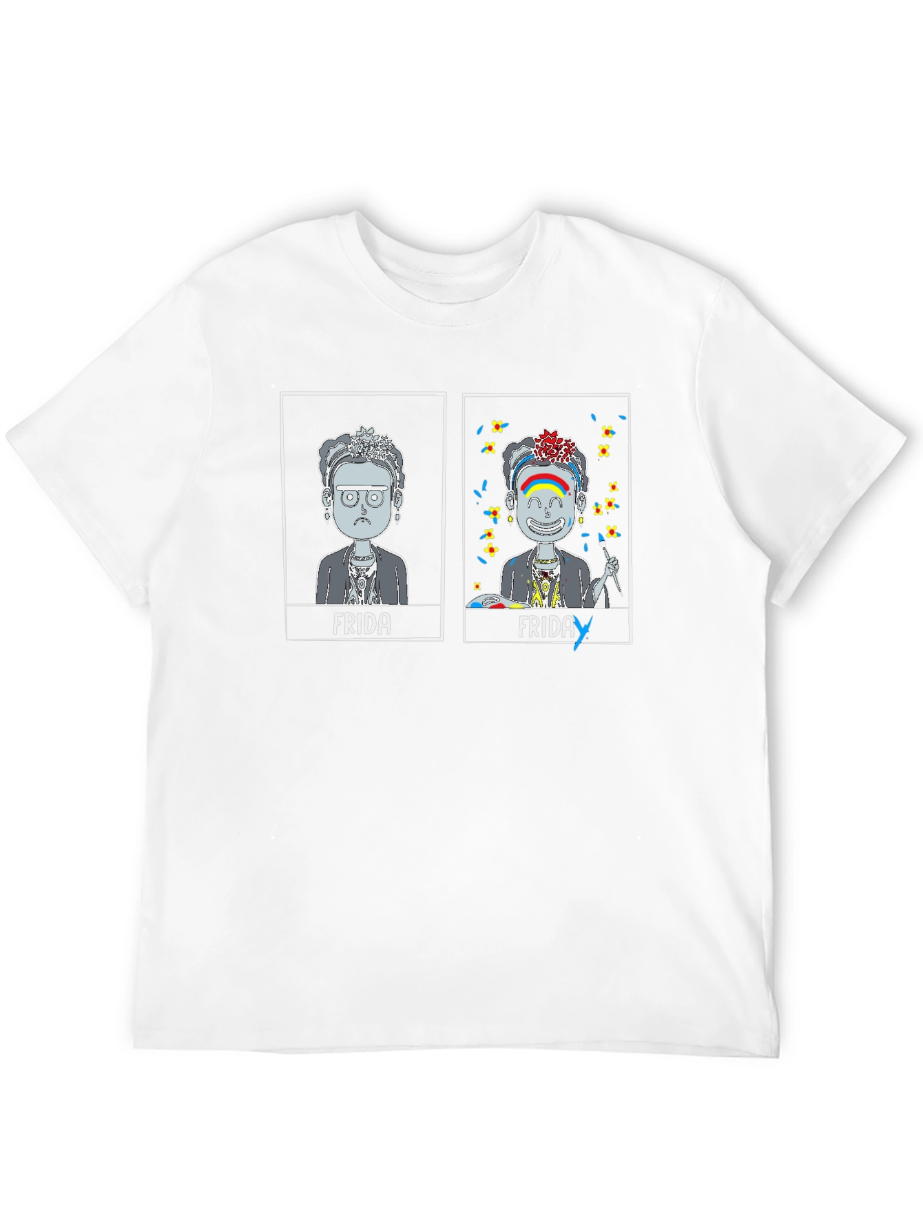 Frida Kahlo T-Shirt: Sad vs Happy