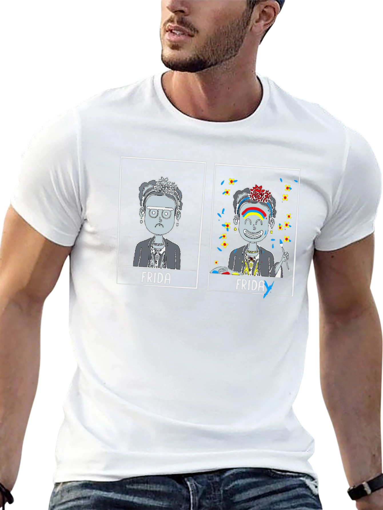 Frida Kahlo T-Shirt: Sad vs Happy