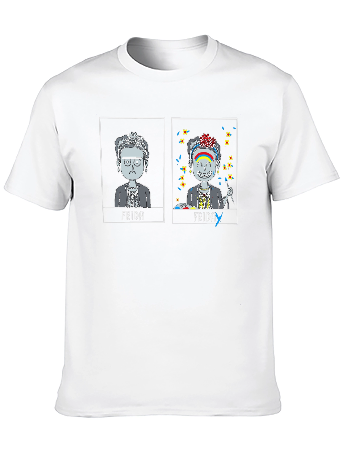 Frida Kahlo T-Shirt: Sad vs Happy