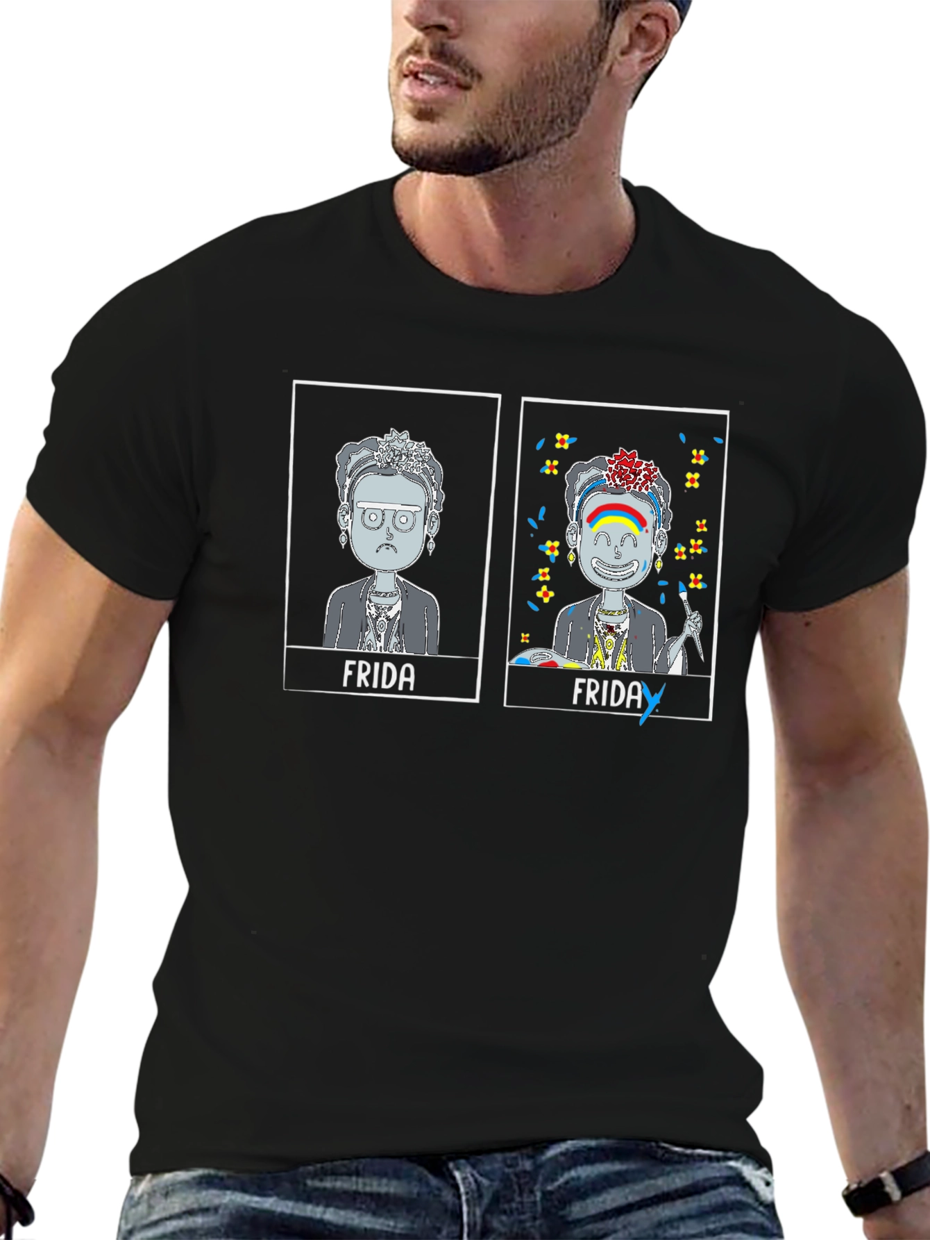 Frida Kahlo T-Shirt: Sad vs Happy