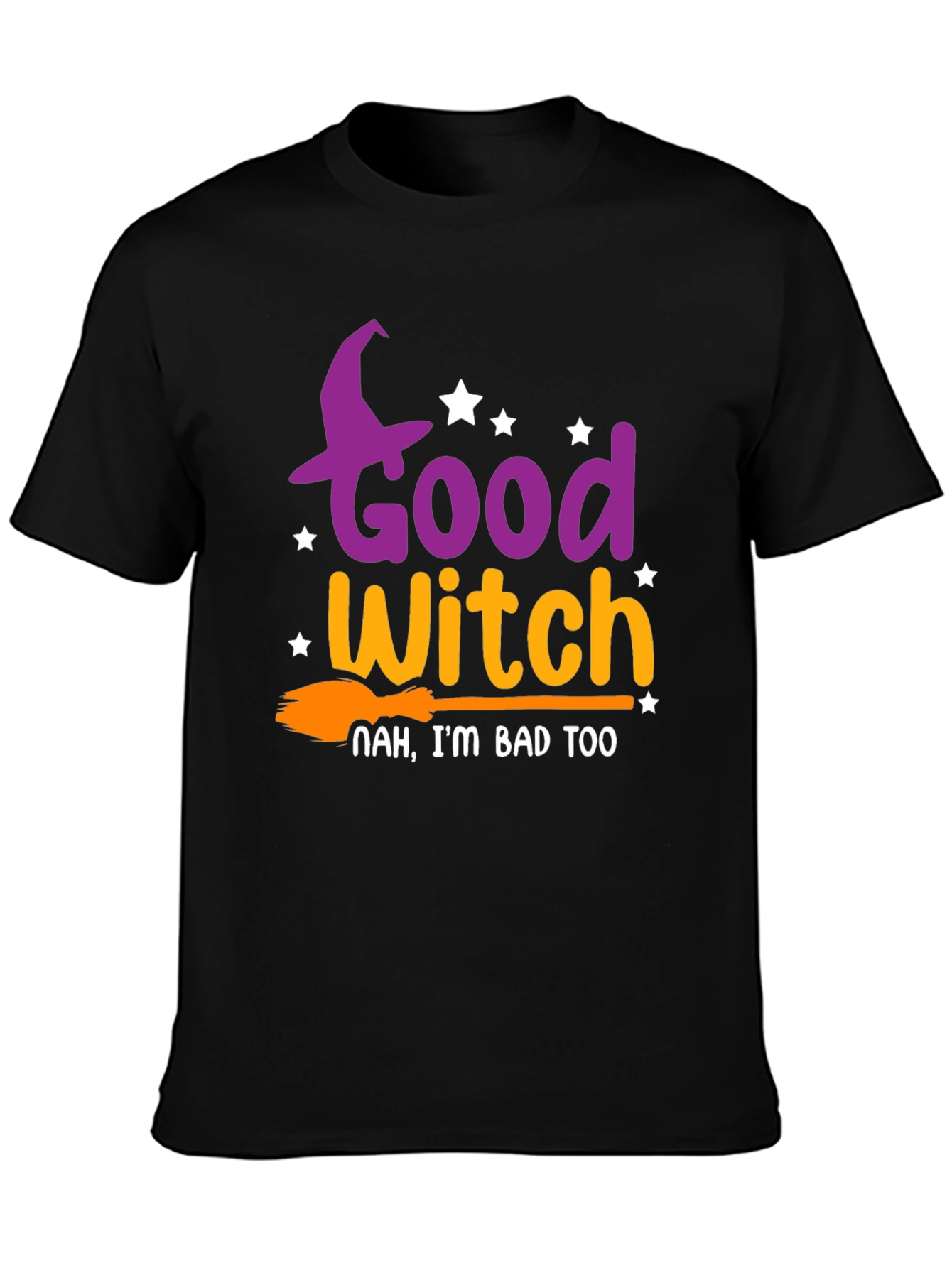 Good Witch/Bad Witch Black T-Shirt Halloween Costume
