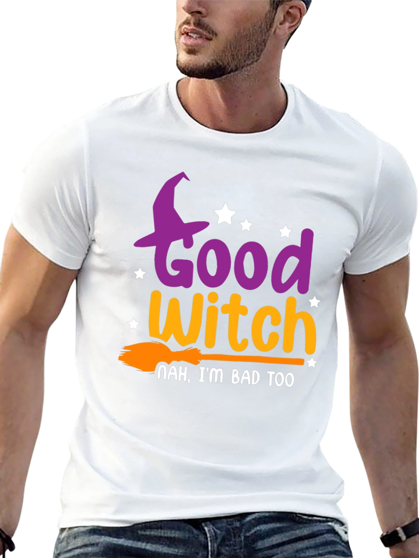 Good Witch/Bad Witch Black T-Shirt Halloween Costume