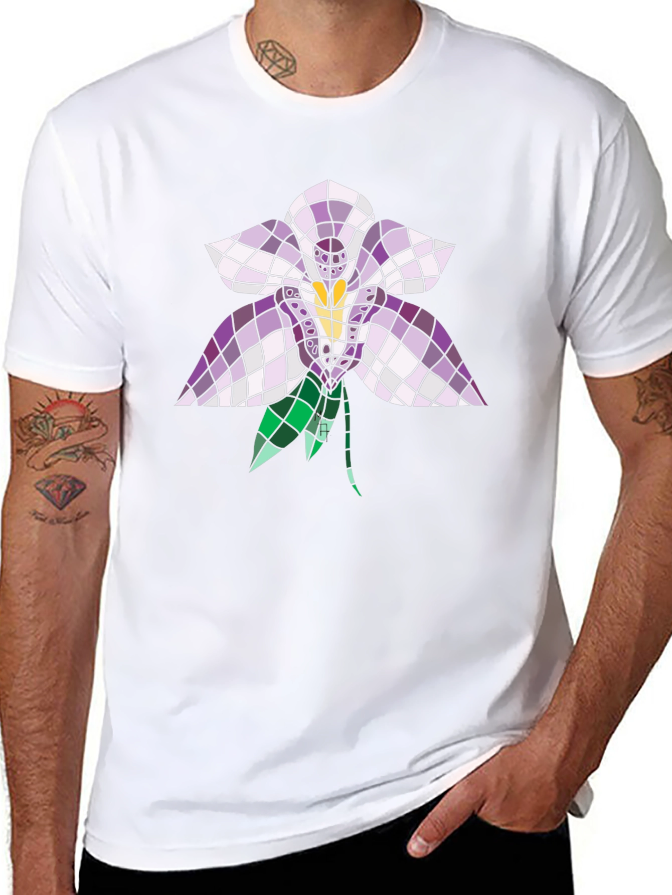 Floral Mosaic Graphic T-Shirt