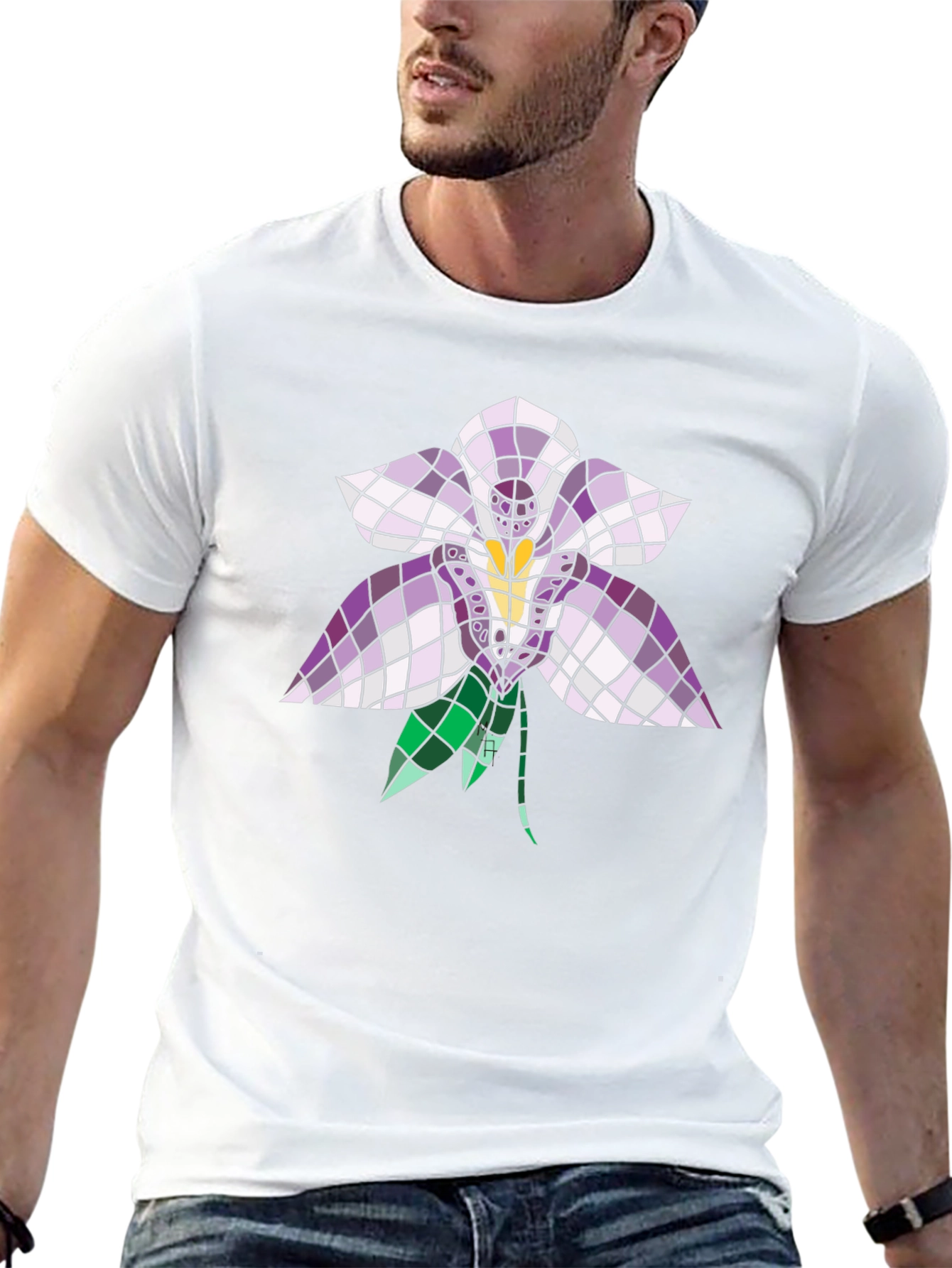 Floral Mosaic Graphic T-Shirt