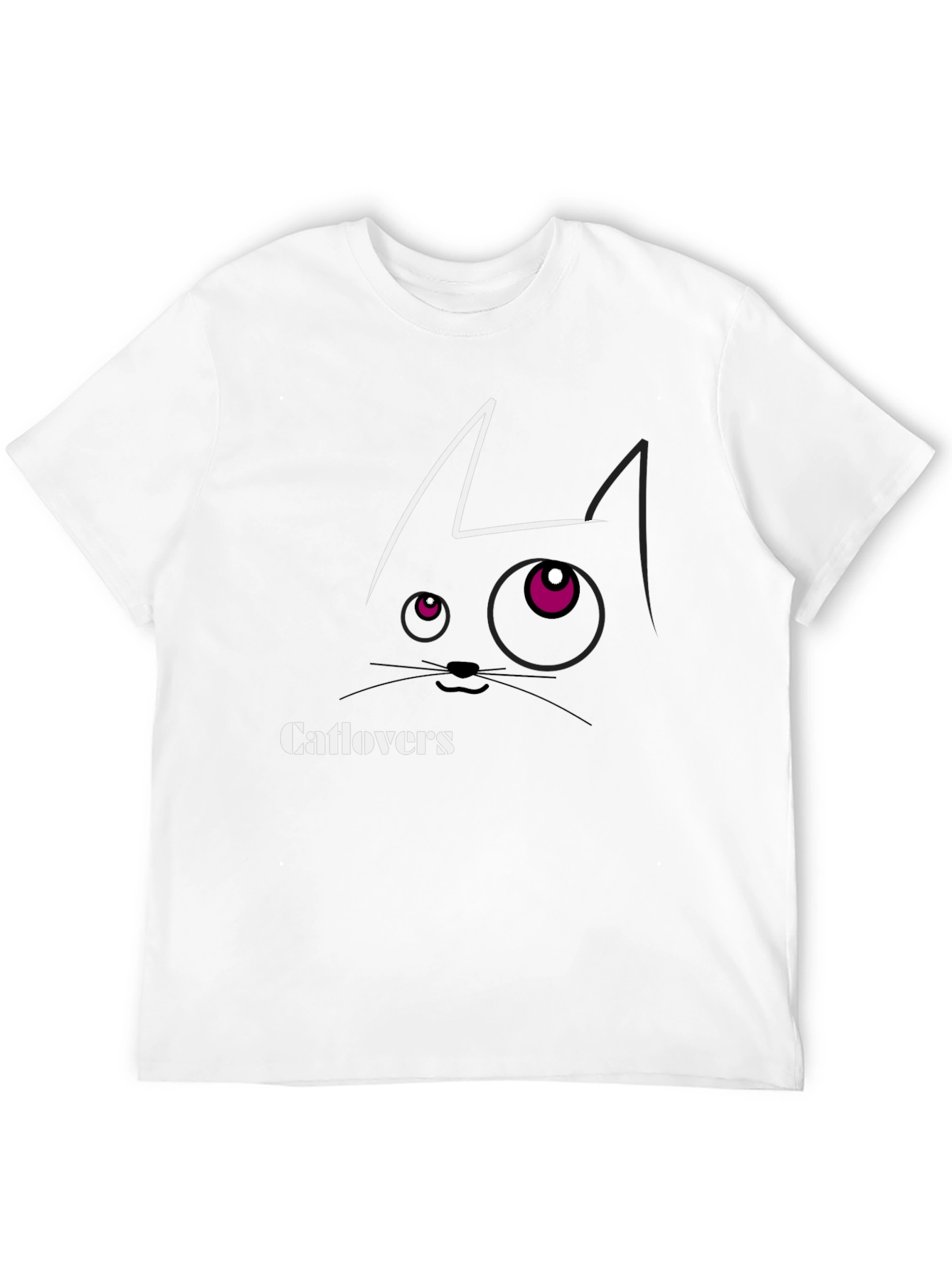 Catlovers Graphic Tee - Stylish Cat Design