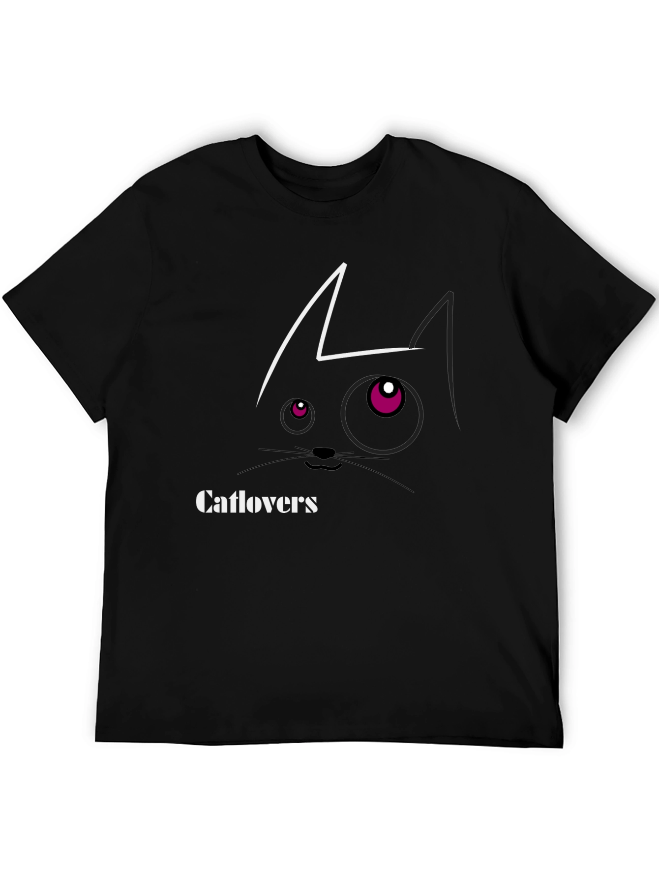Catlovers Graphic Tee - Stylish Cat Design