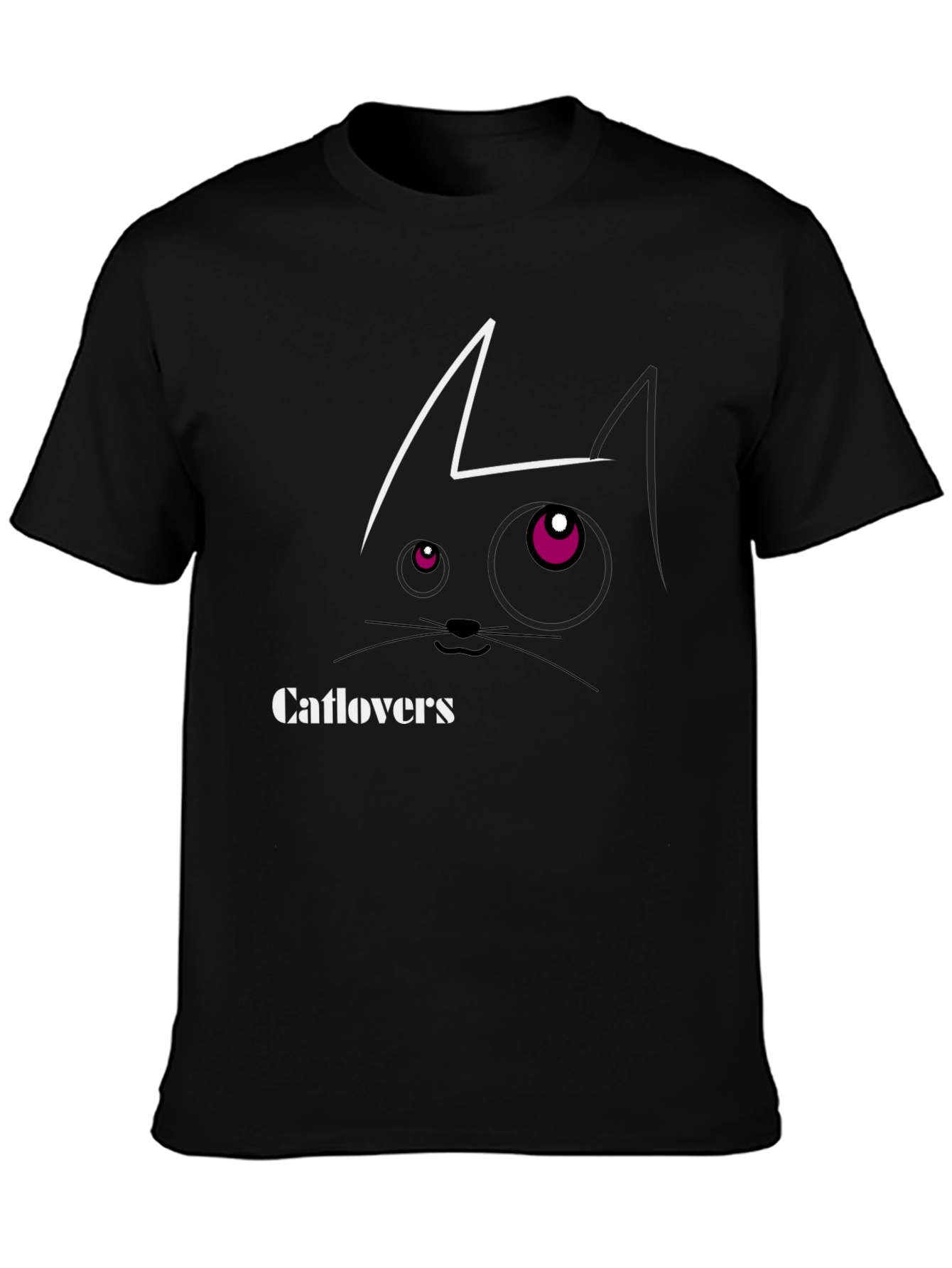 Catlovers Graphic Tee - Stylish Cat Design