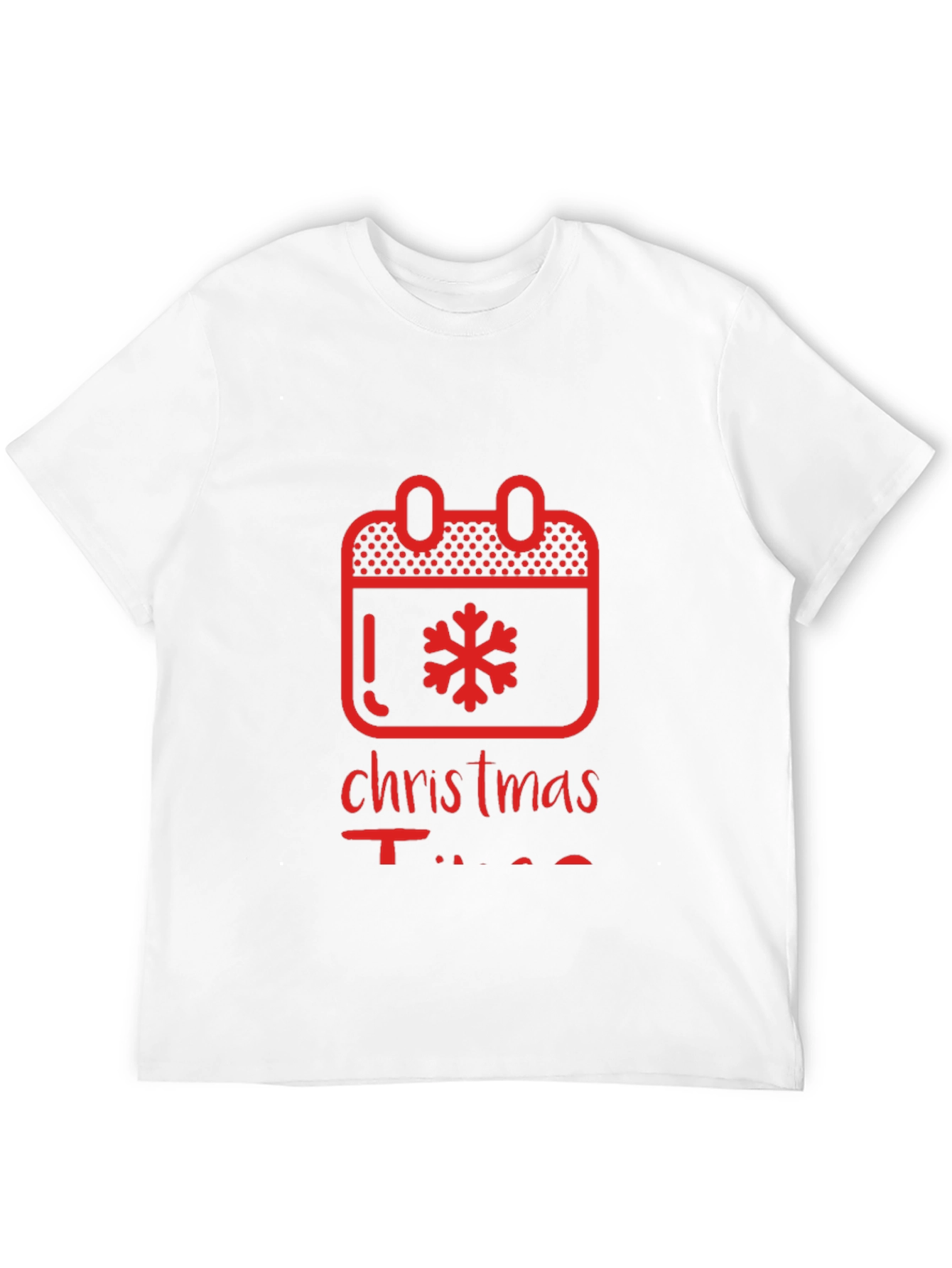 Christmas Time Calendar Snowflake Graphic Tee