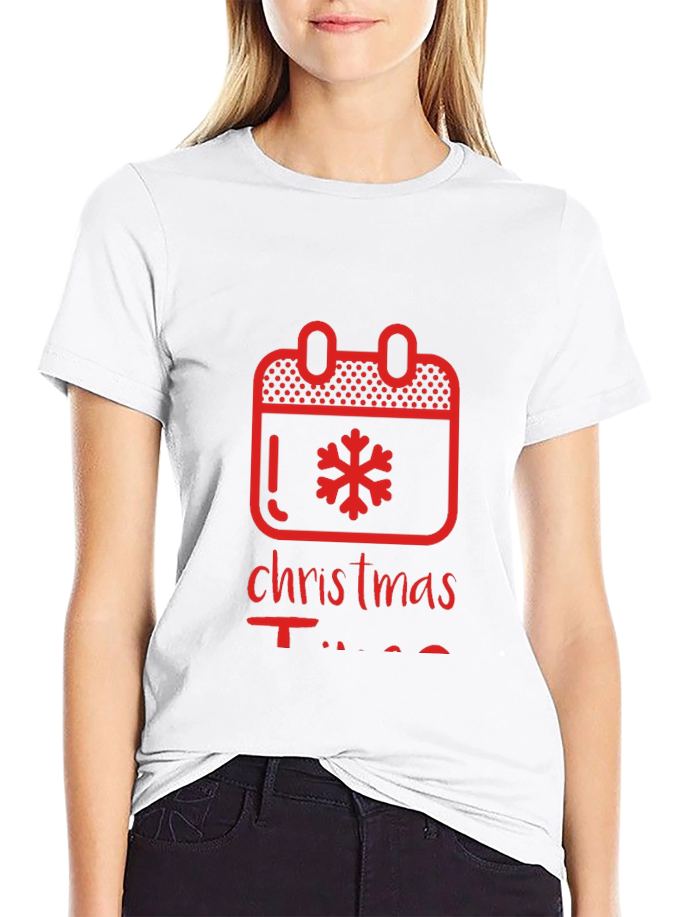 Christmas Time Calendar Snowflake Graphic Tee