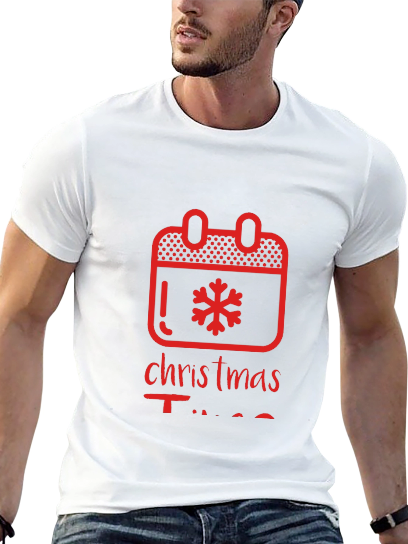 Christmas Time Calendar Snowflake Graphic Tee