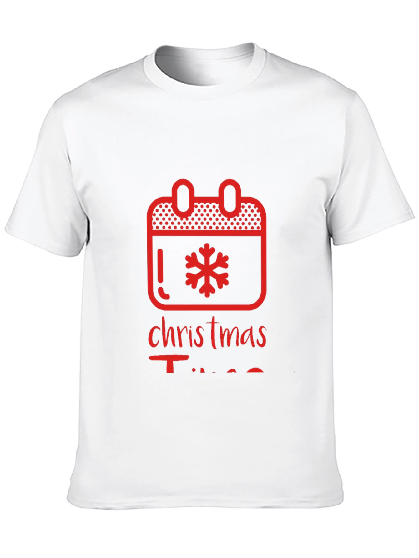 Christmas Time Calendar Snowflake Graphic Tee
