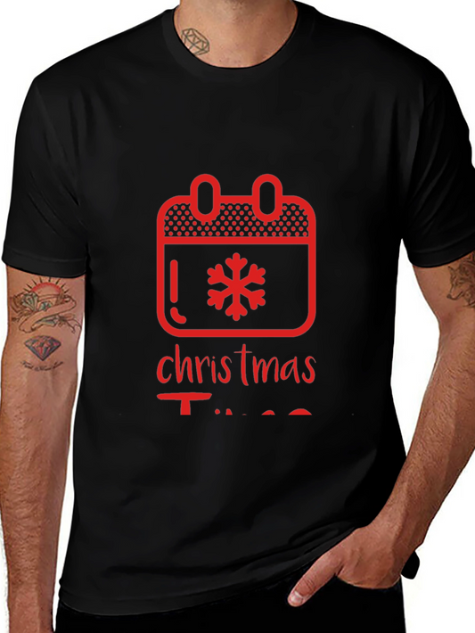 Christmas Time Calendar Snowflake Graphic Tee