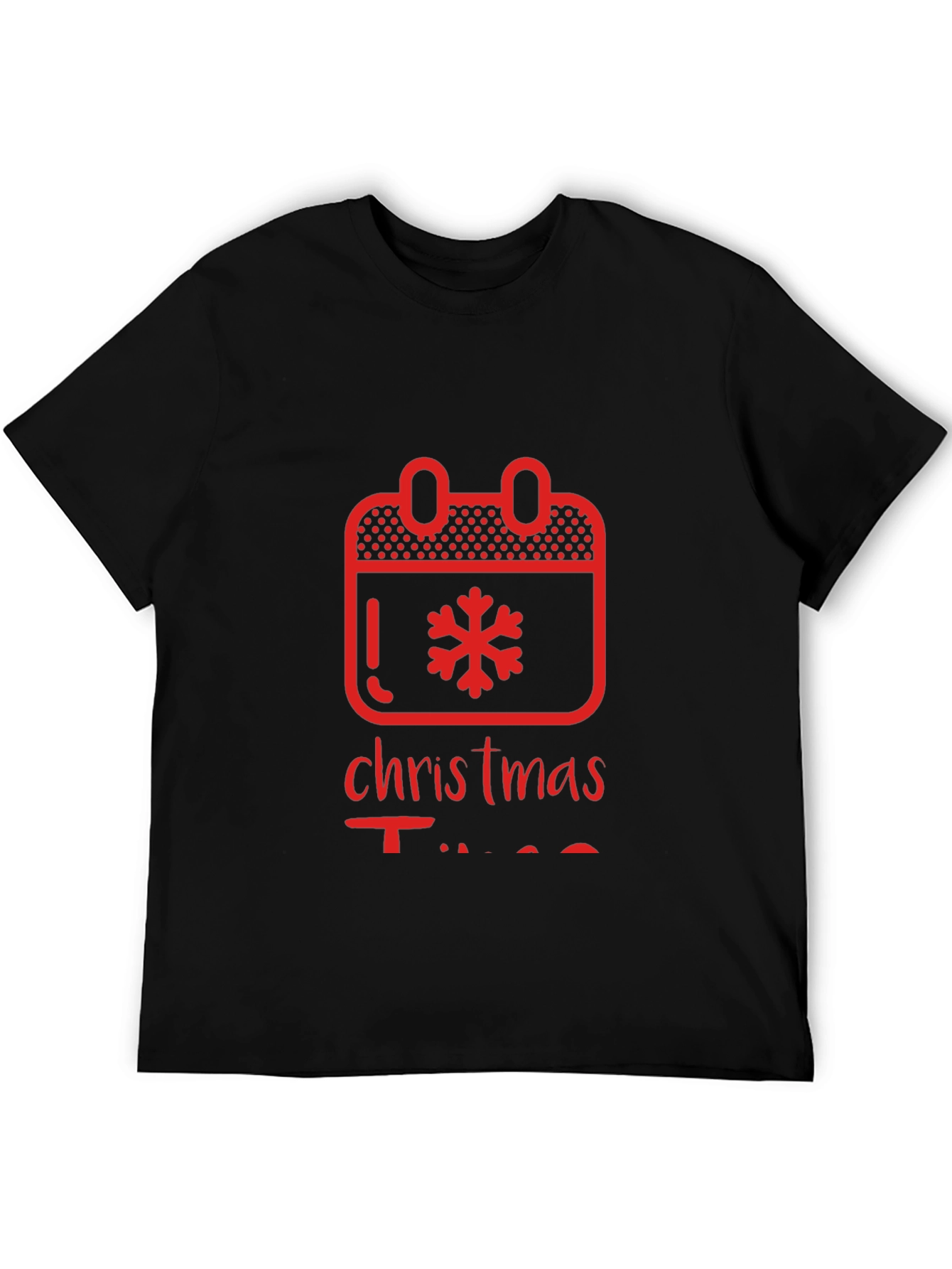 Christmas Time Calendar Snowflake Graphic Tee