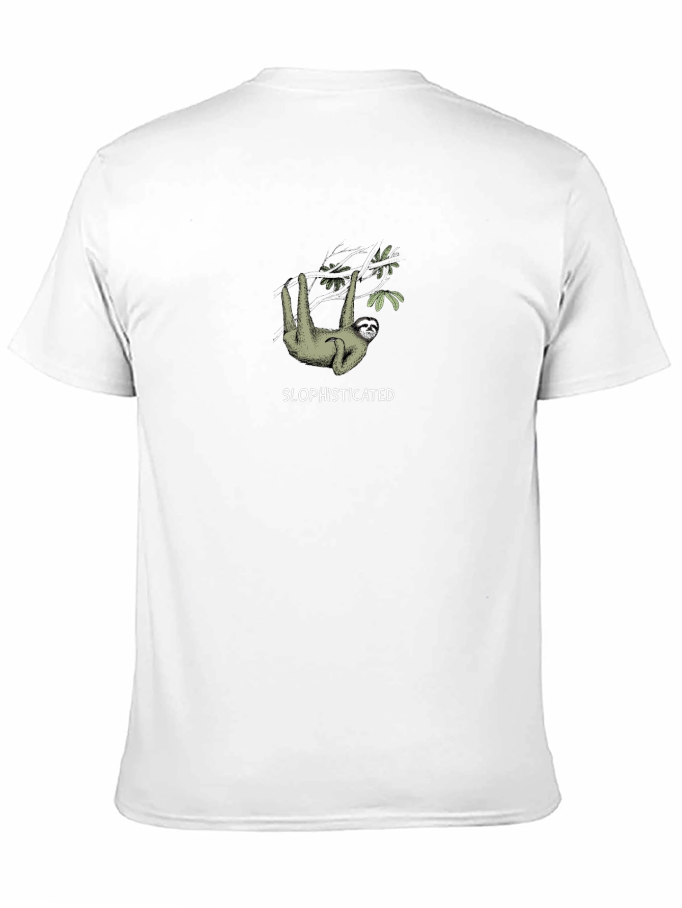 Sloth-isticated Black Cotton Tee