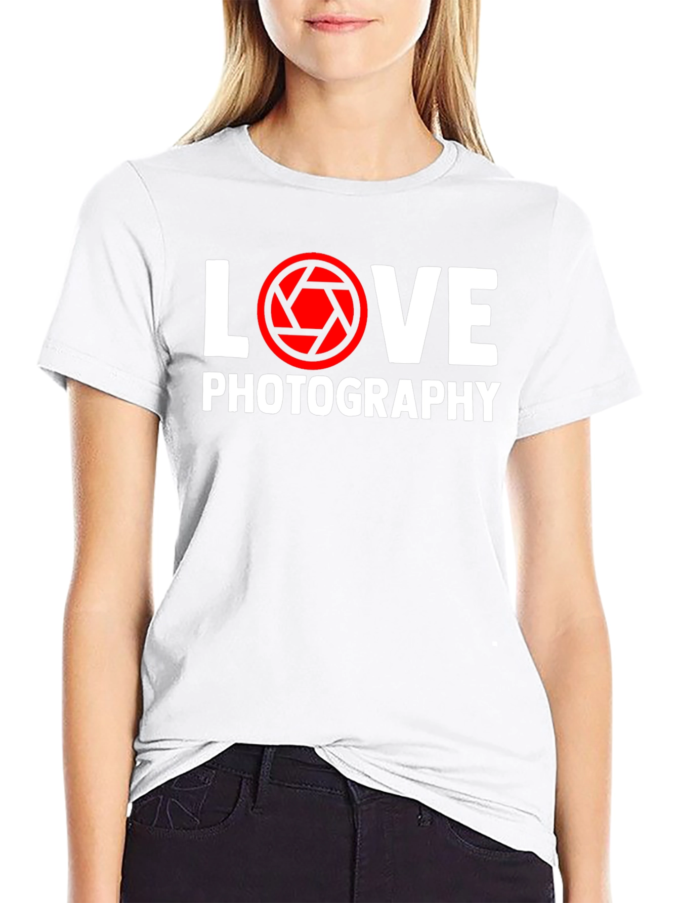 Love Photography T-Shirt - Camera Lens Graphic Tee