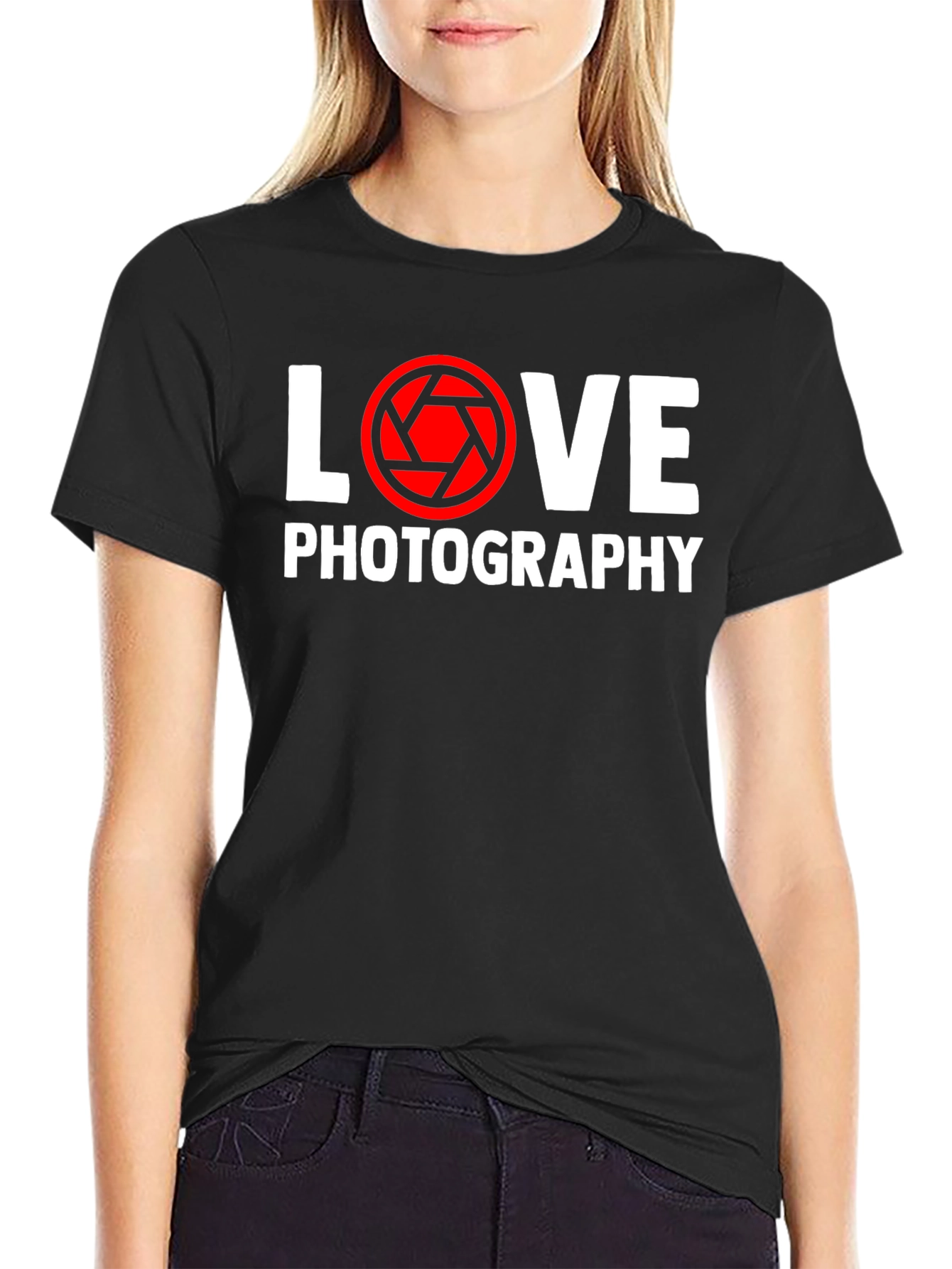 Love Photography T-Shirt - Camera Lens Graphic Tee