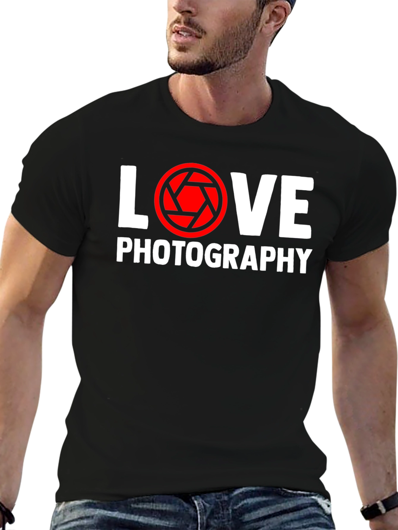 Love Photography T-Shirt - Camera Lens Graphic Tee