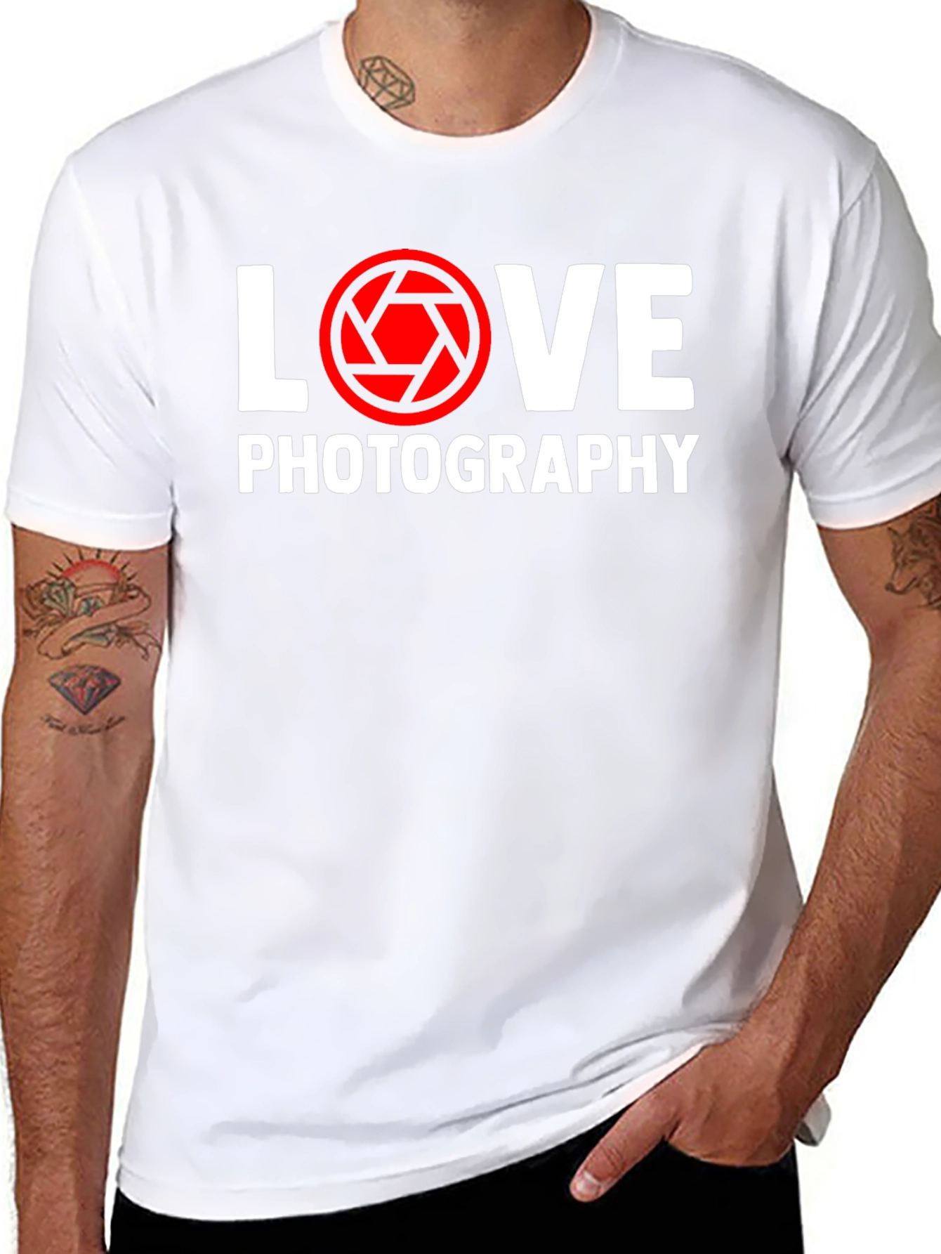 Love Photography T-Shirt - Camera Lens Graphic Tee