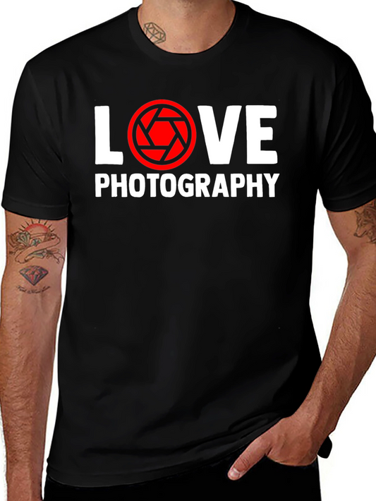 Love Photography T-Shirt - Camera Lens Graphic Tee