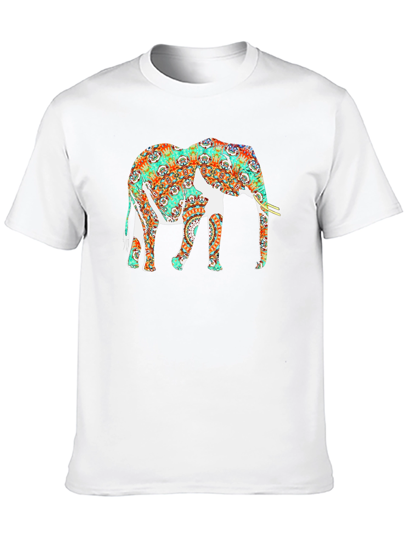Elephant Mandala Graphic Black T-Shirt