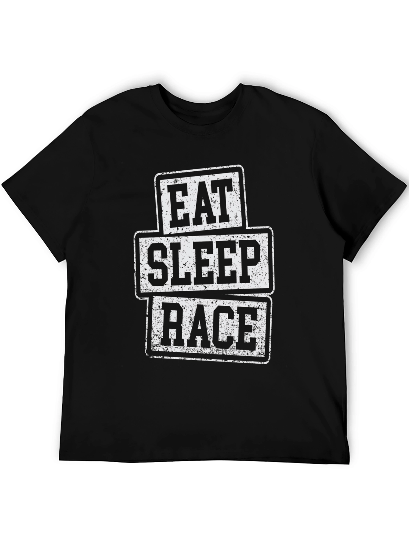 Eat Sleep Race Black Graphic T-Shirt