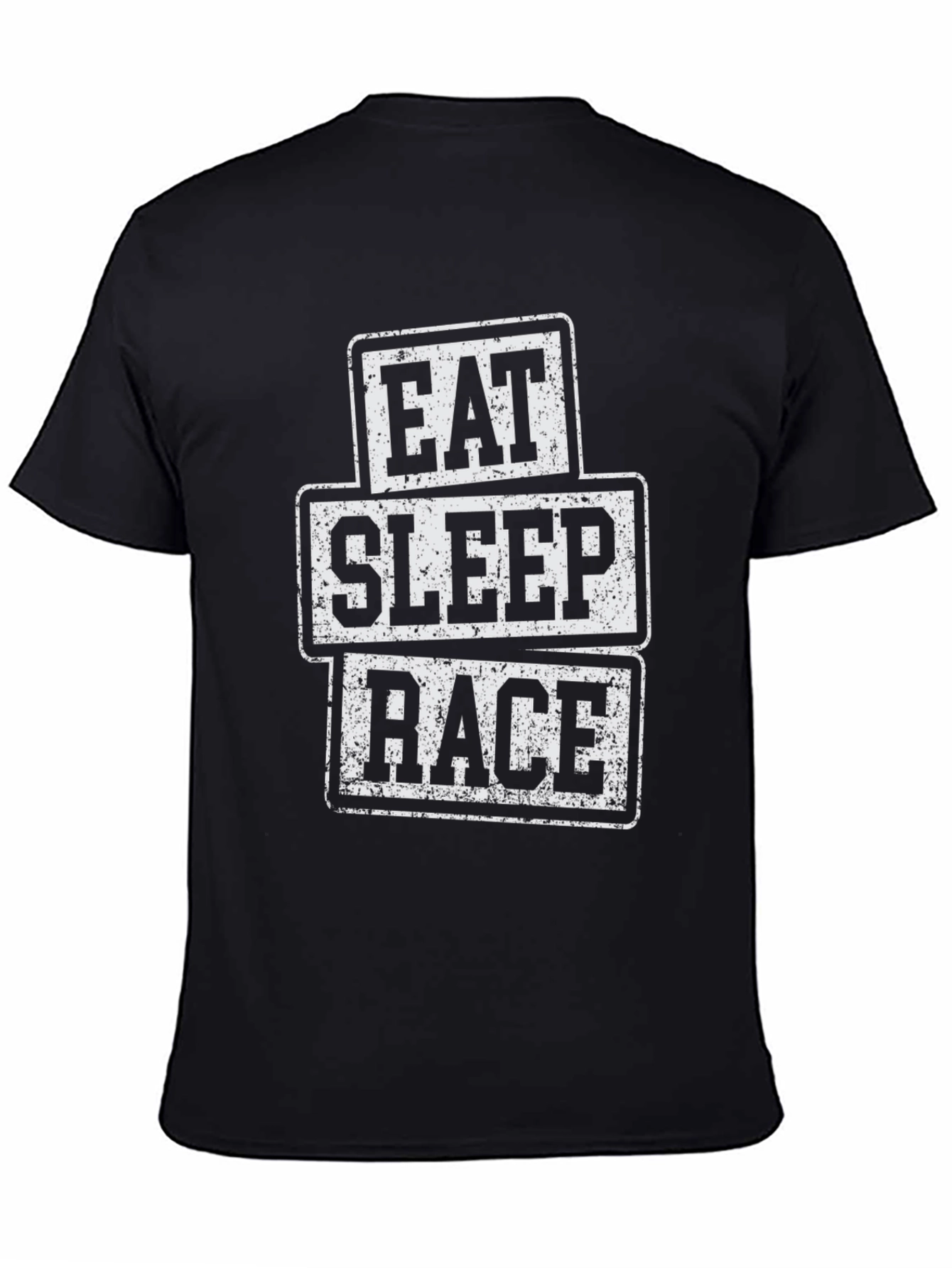 Eat Sleep Race Black Graphic T-Shirt