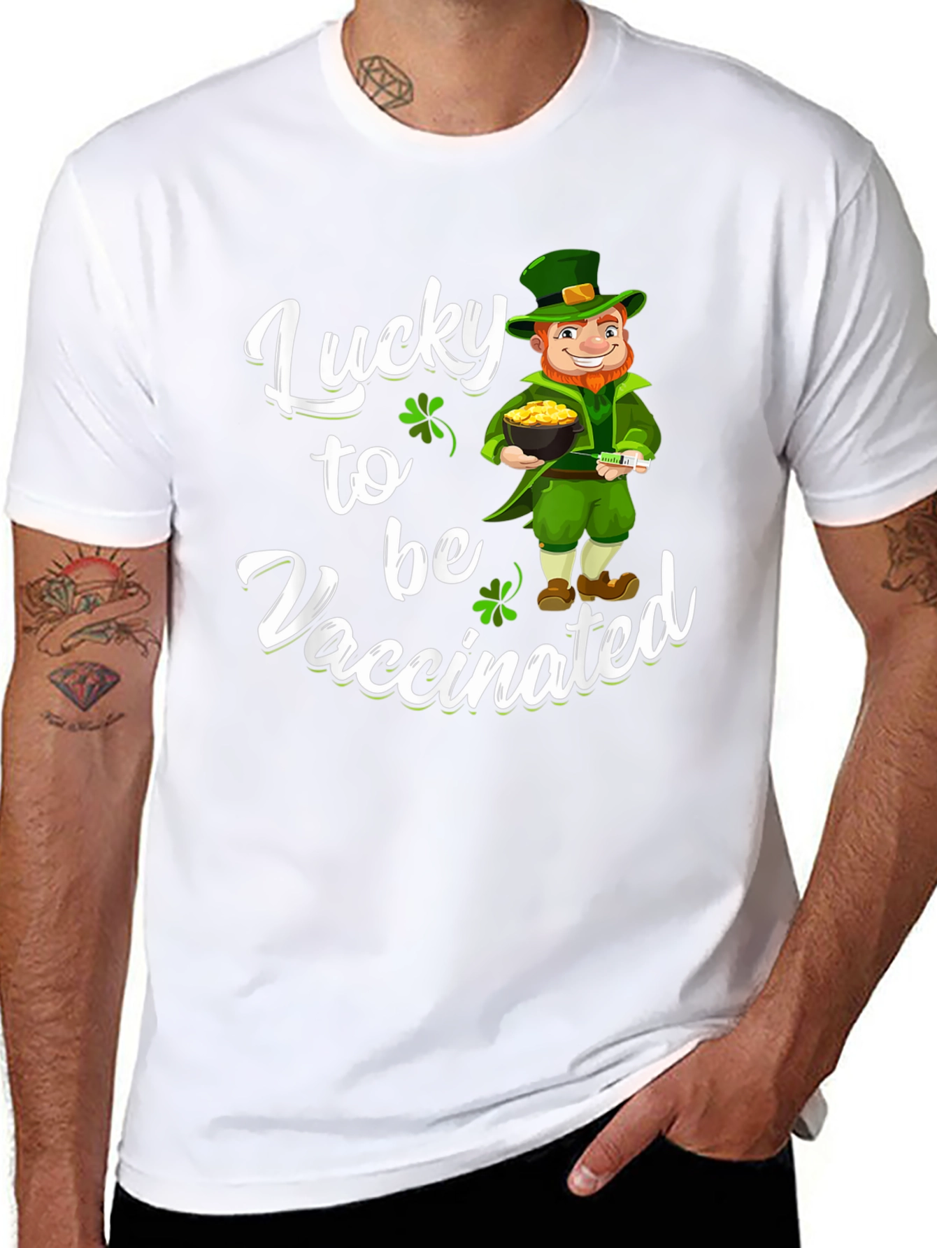 Lucky to be Vaccinated St. Patricks Day T-Shirt