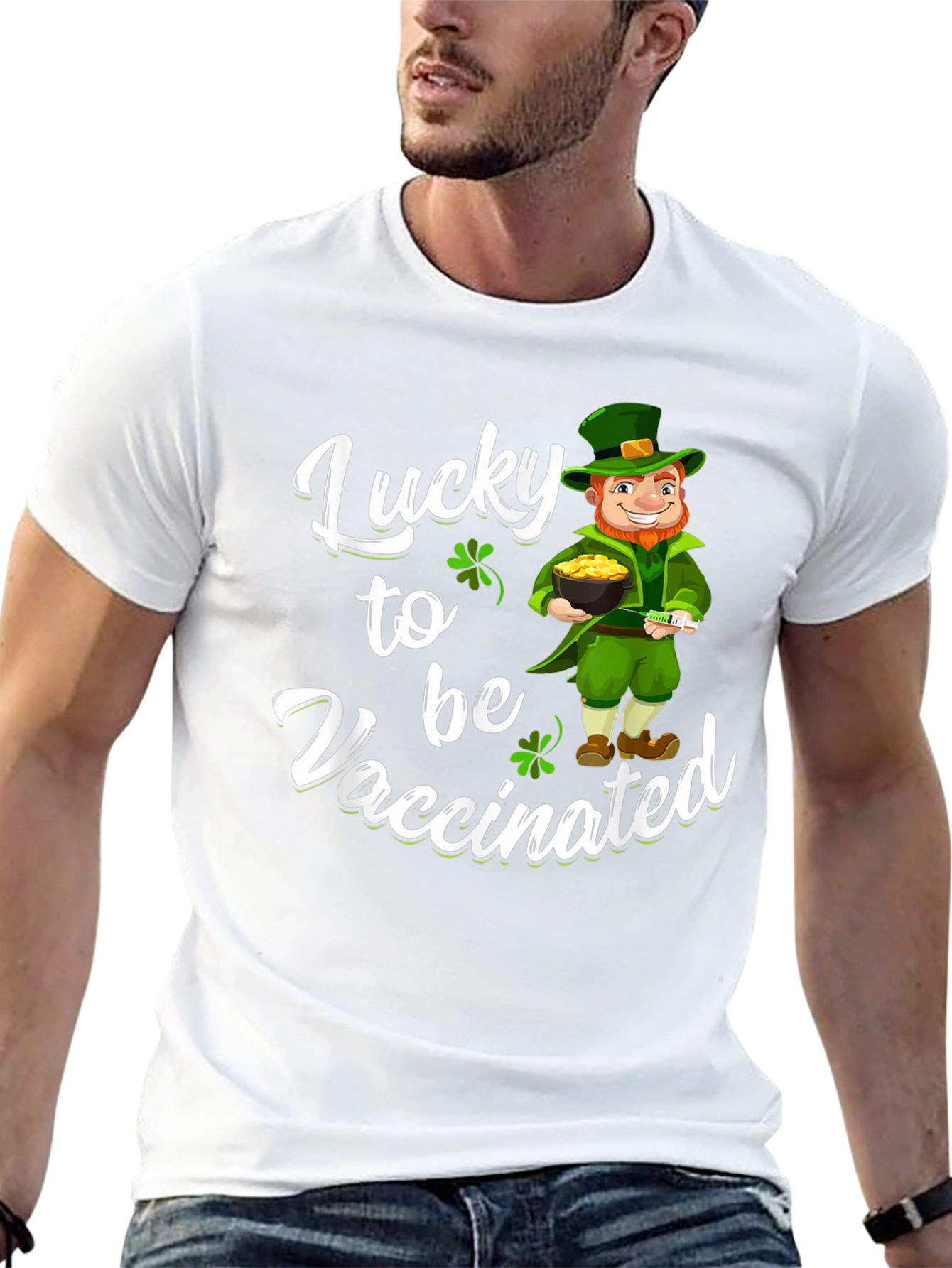 Lucky to be Vaccinated St. Patricks Day T-Shirt
