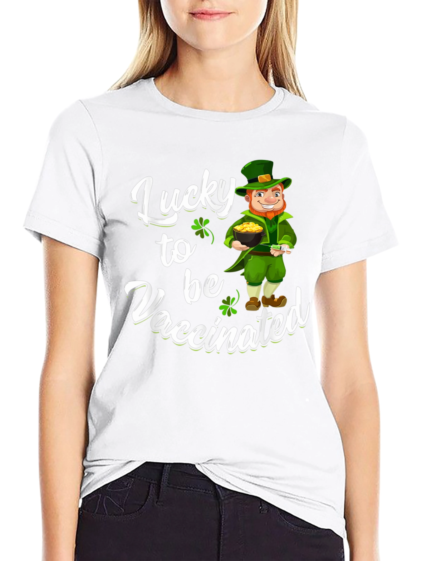 Lucky to be Vaccinated St. Patricks Day T-Shirt