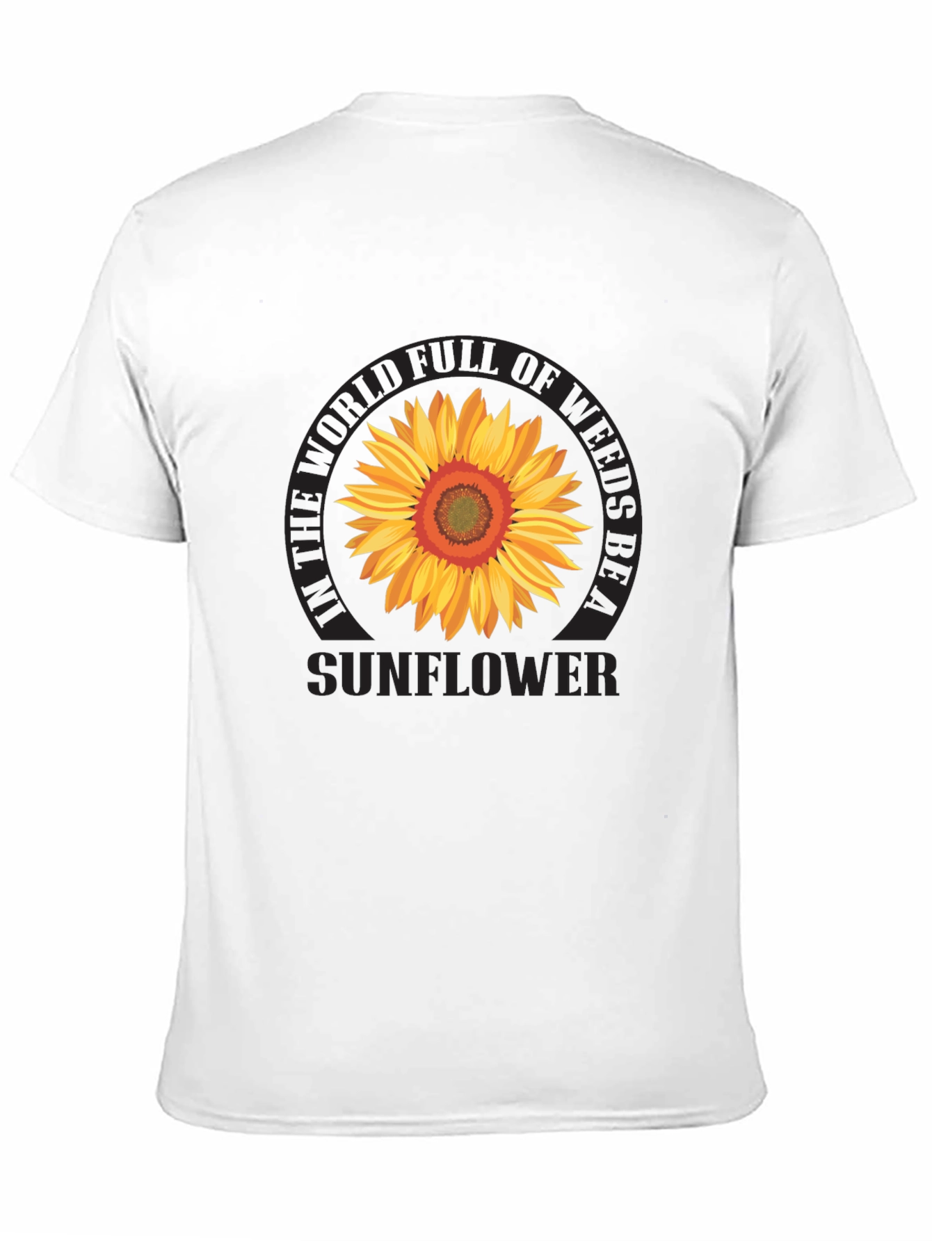 Sunflower Graphic Print Tee - Be a Sunflower