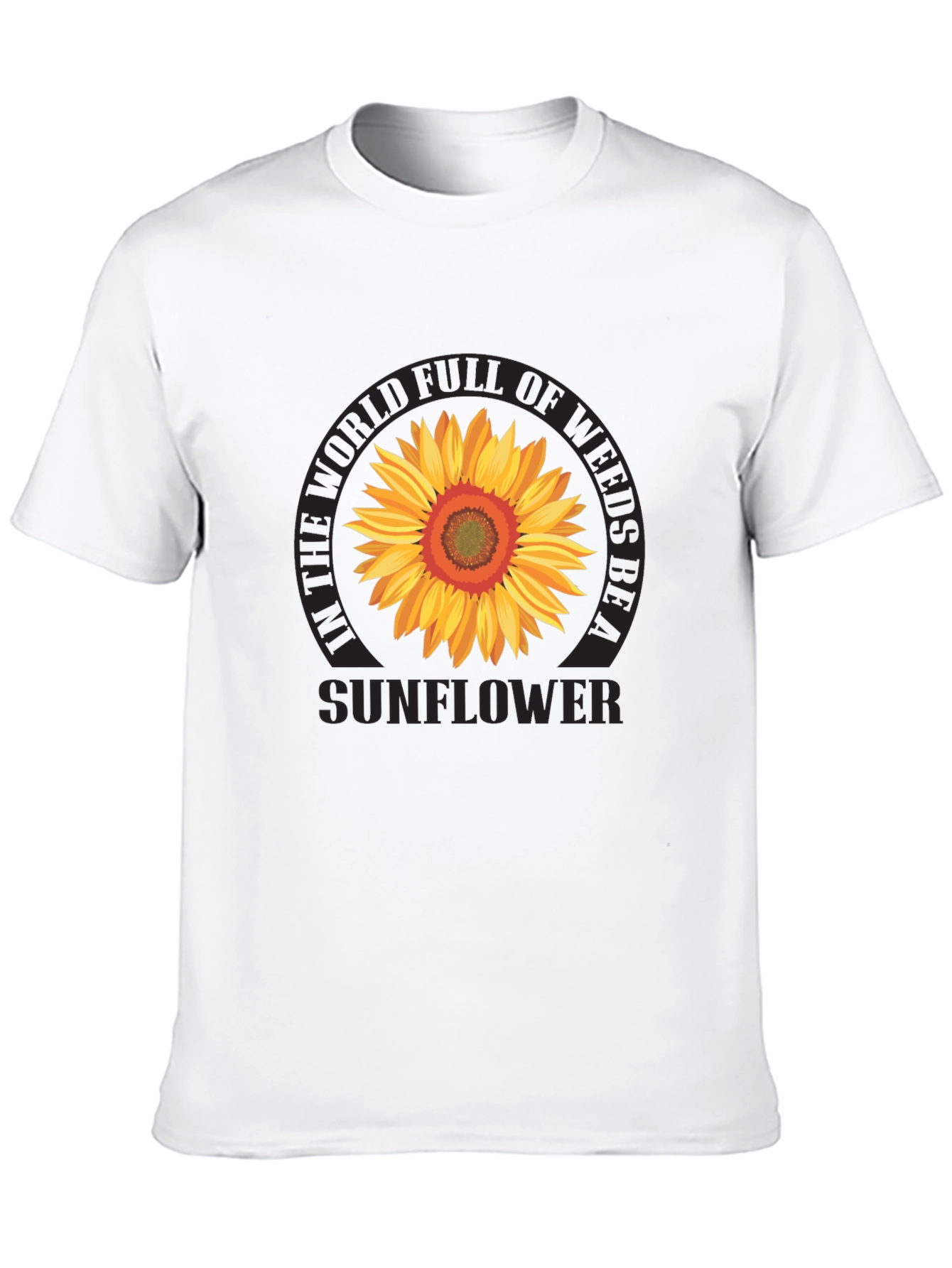 Sunflower Graphic Print Tee - Be a Sunflower
