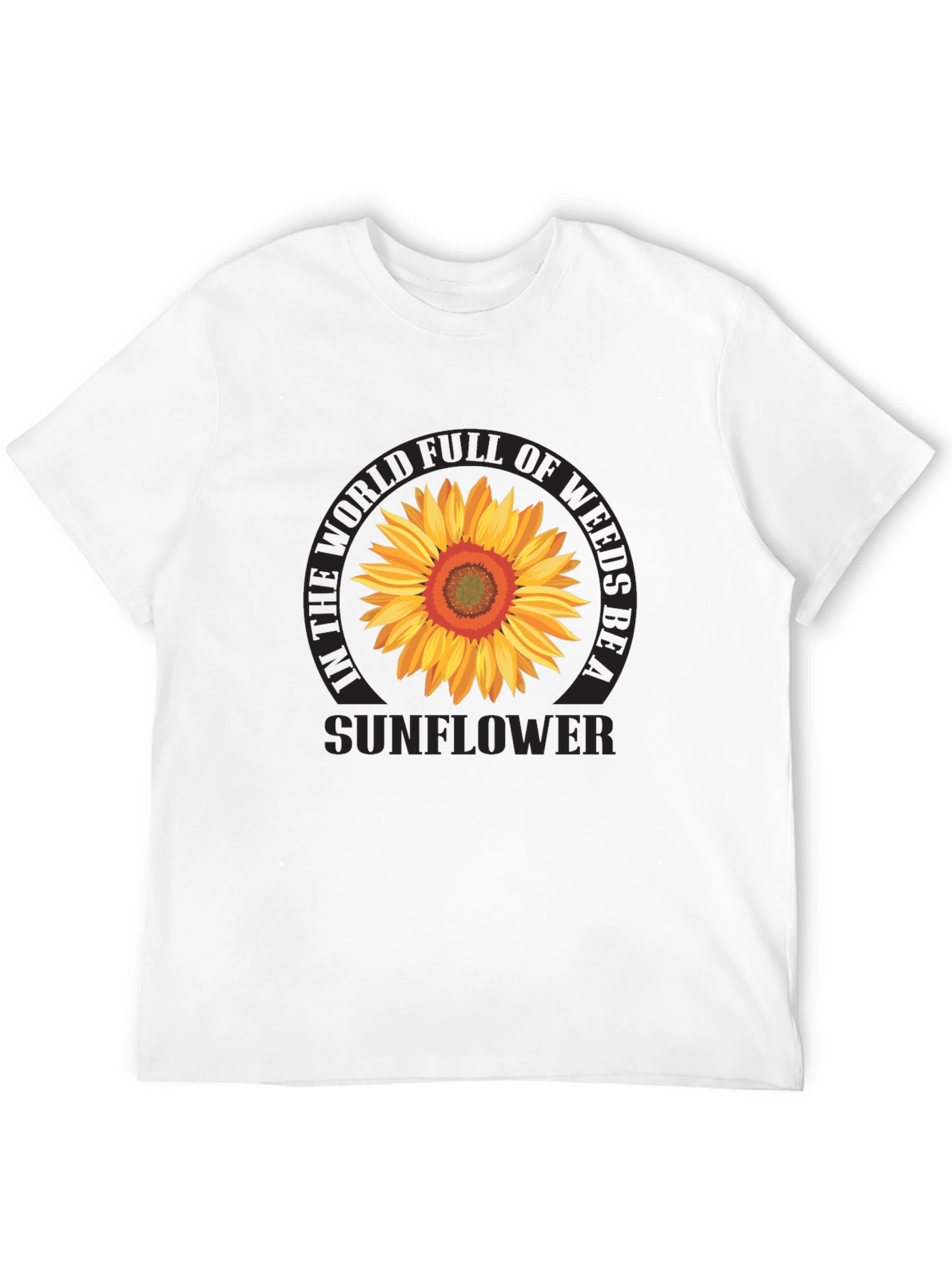 Sunflower Graphic Print Tee - Be a Sunflower