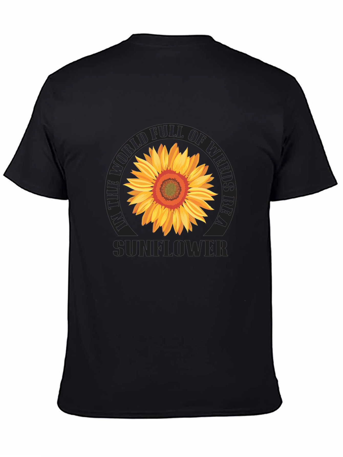 Sunflower Graphic Print Tee - Be a Sunflower