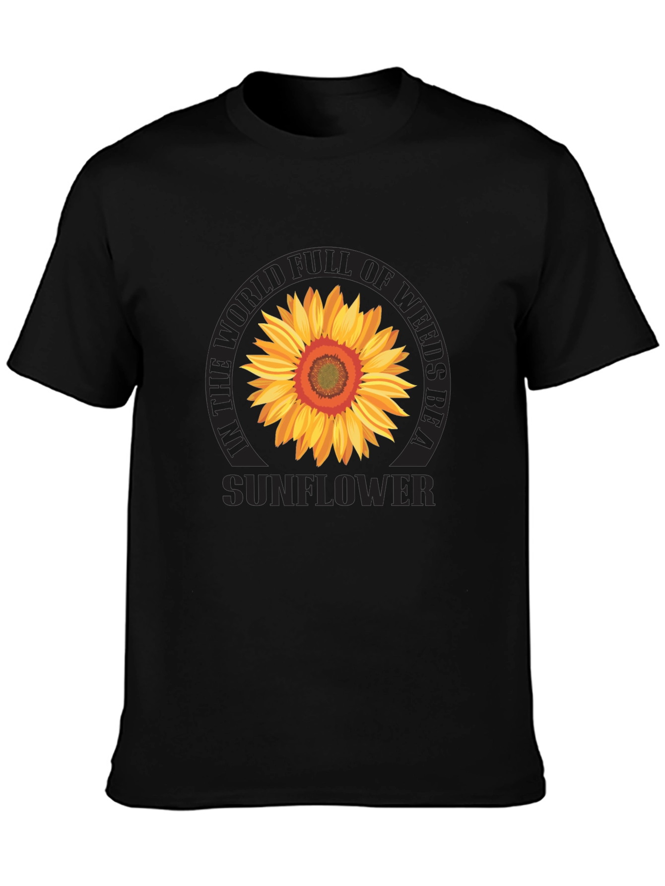 Sunflower Graphic Print Tee - Be a Sunflower