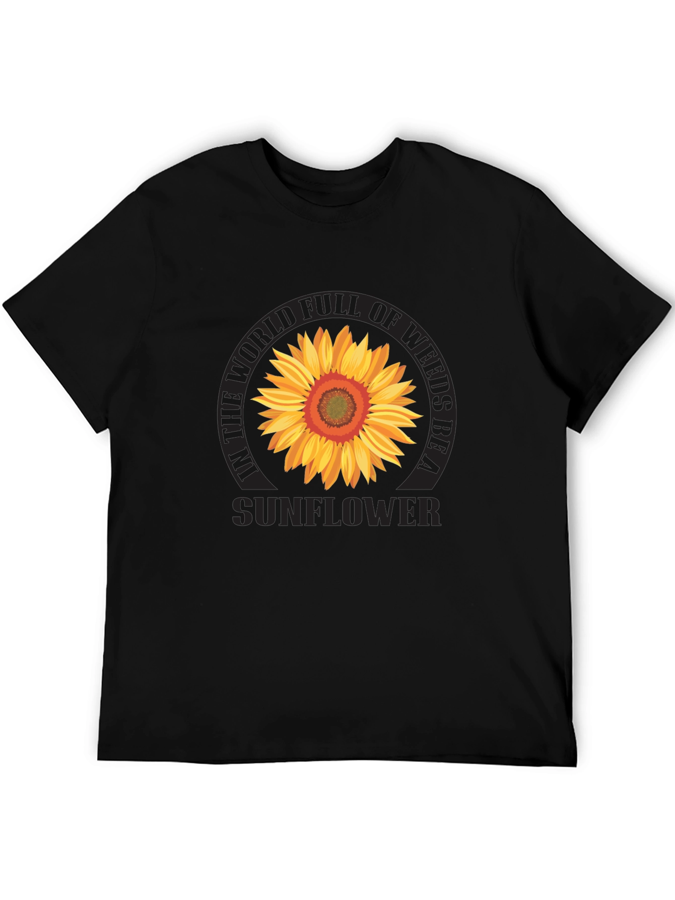 Sunflower Graphic Print Tee - Be a Sunflower