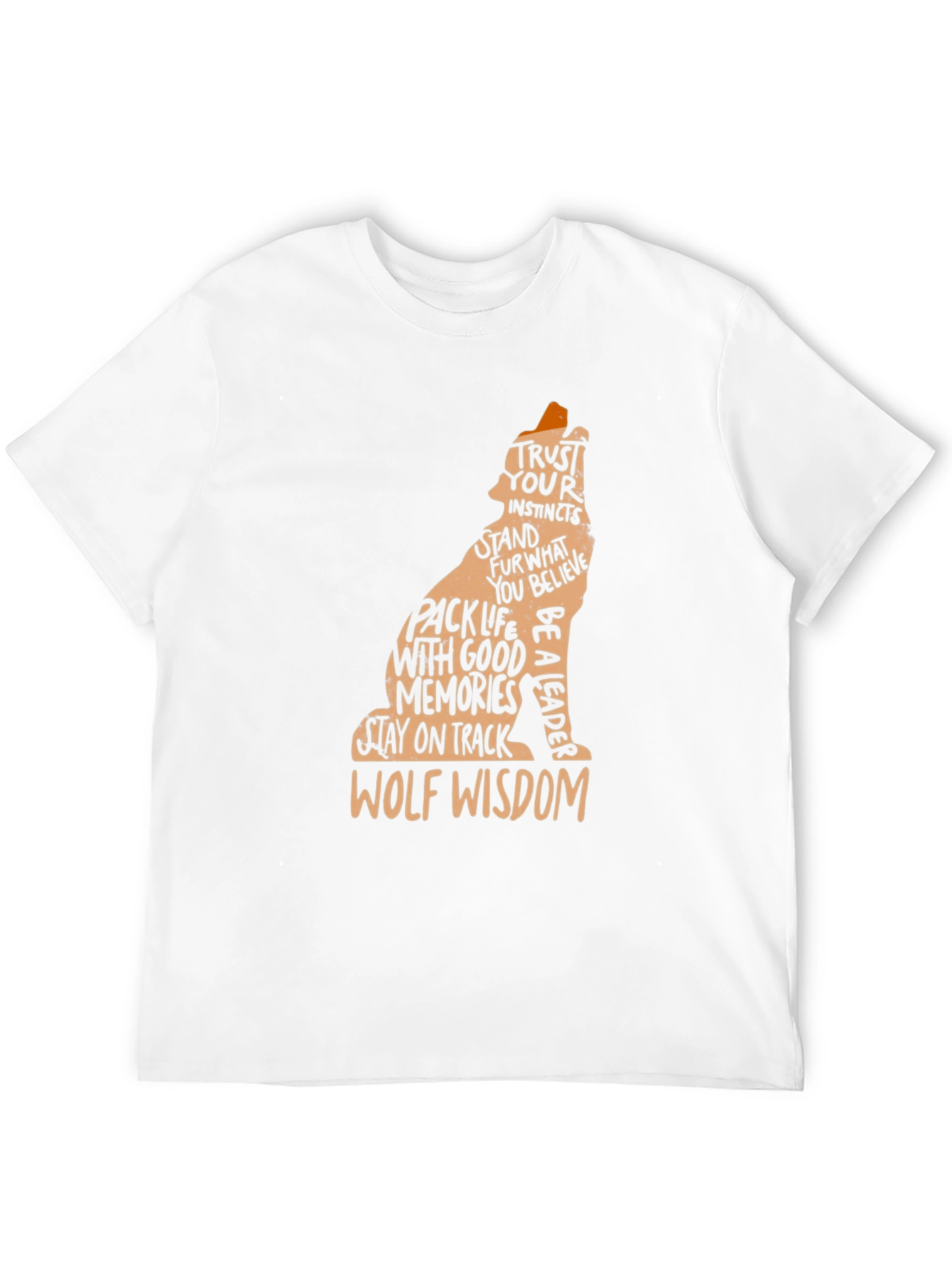Wolf Wisdom Graphic Tee - Black Casual T-Shirt