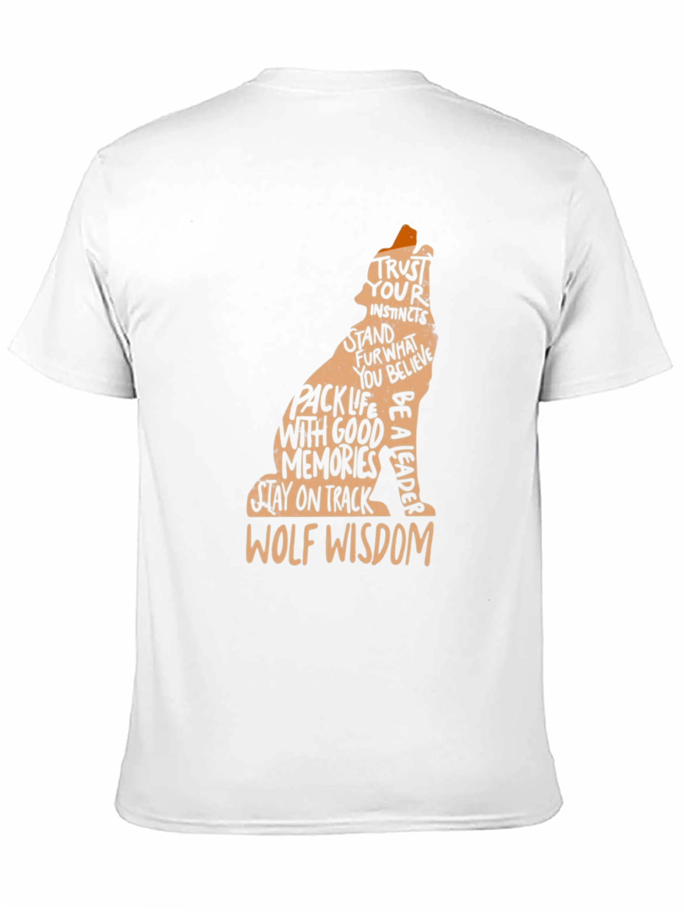 Wolf Wisdom Graphic Tee - Black Casual T-Shirt