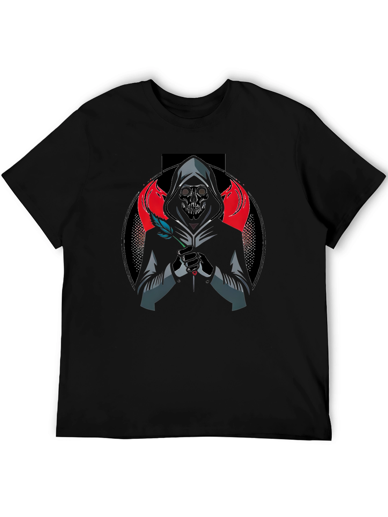 Grim Reaper Graphic Tee - Dark Aesthetic